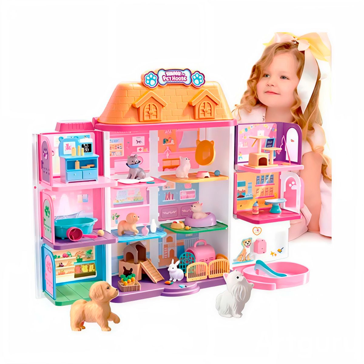 GENERICO - Casita de Mascotas Cute Pet Life Center 3 pisos