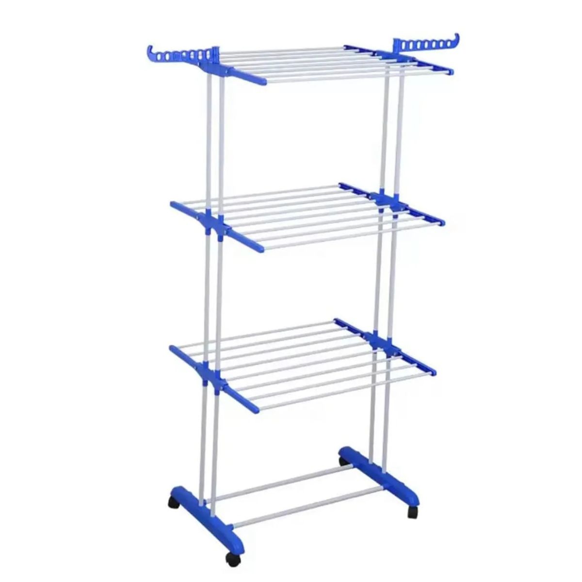 GENERICO - Tendedero De Ropa Plegable Multifuncional Perchero Rack 3 Niveles