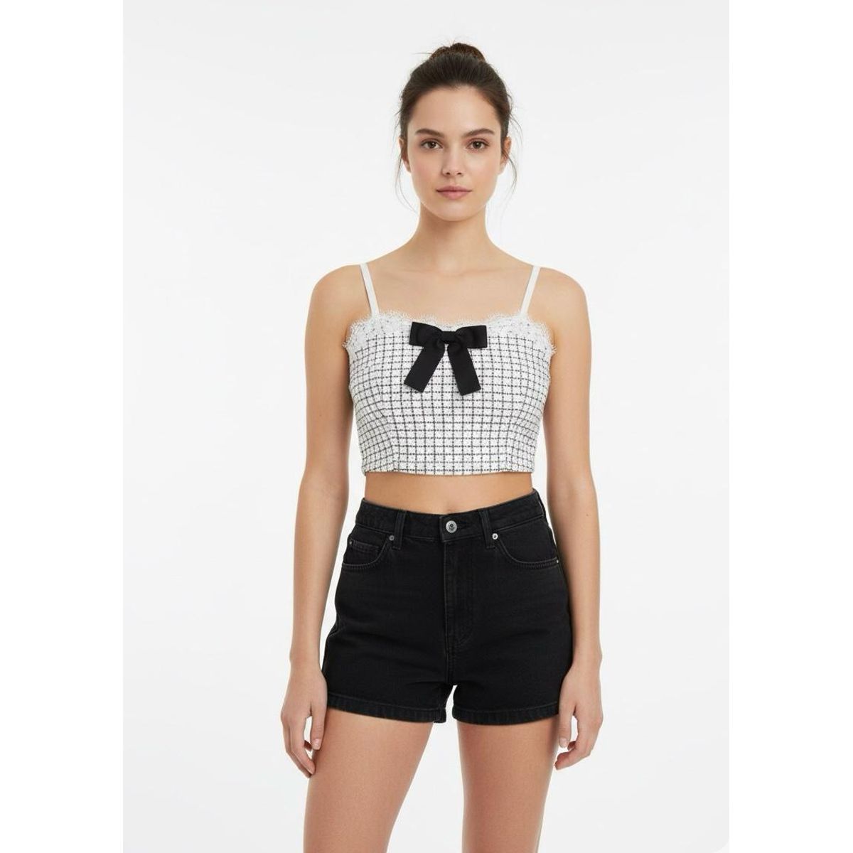 GENERICO - TOP A CUADROS CON LAZO