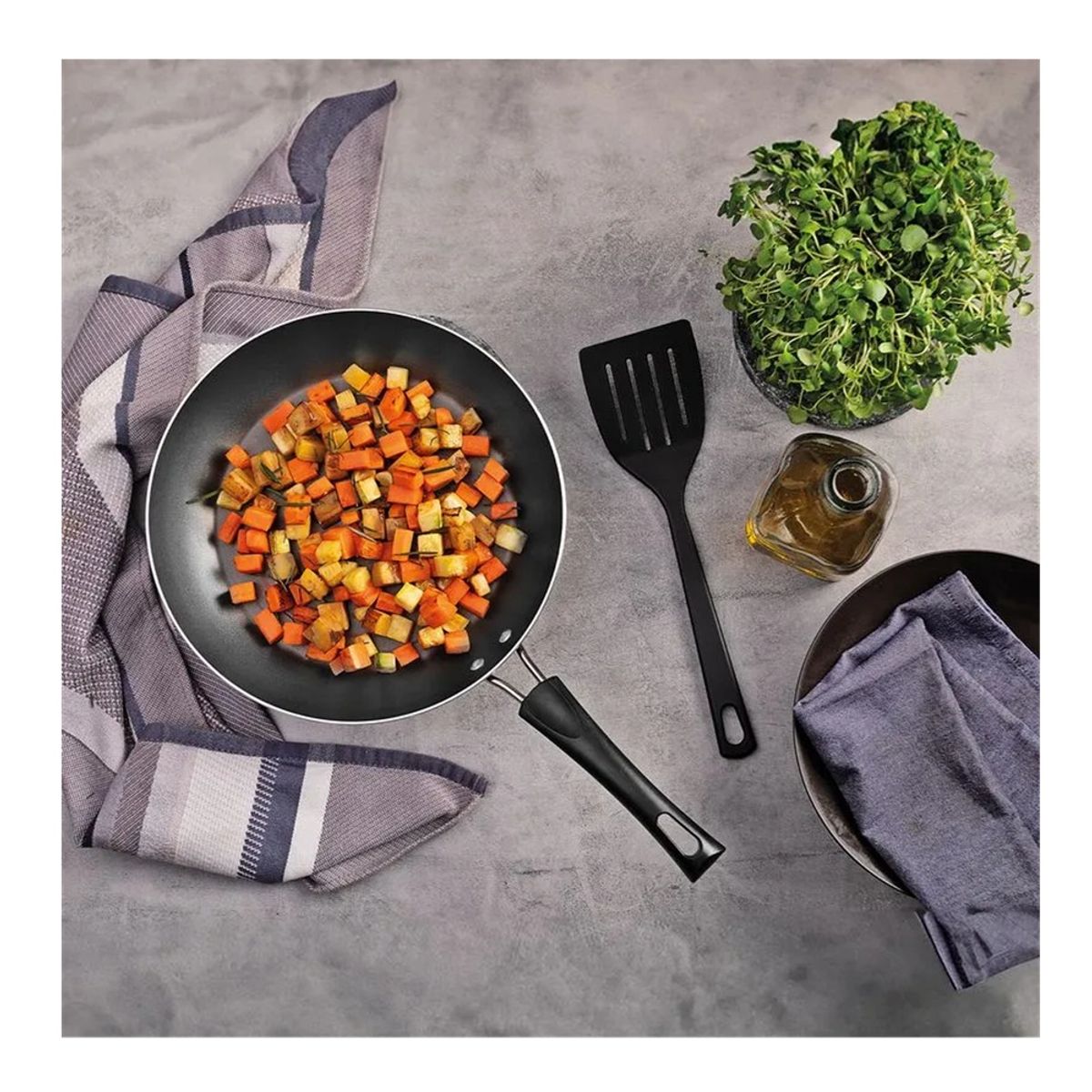 TRAMONTINA - SARTEN TRAMONTINA ANTIADHERENTE 26 CM DIAMETRO NEOCOOK CON ESPATULA