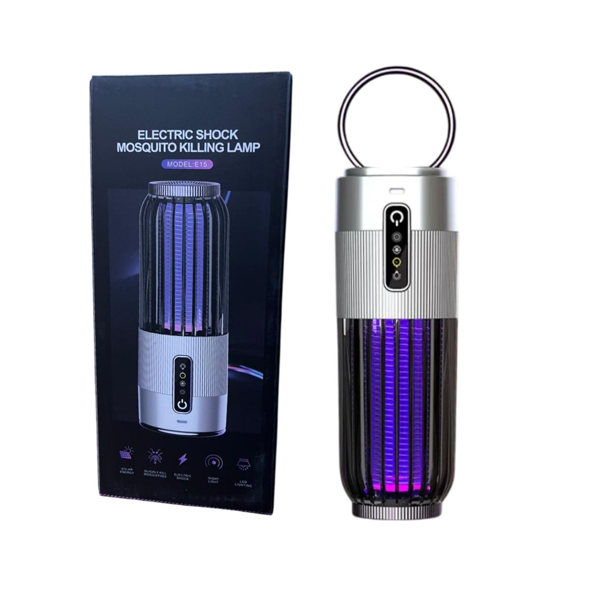 GENERICO - Lámpara Mata Mosquitos sancudo LED con Panel Solar 5W Anti Insectos