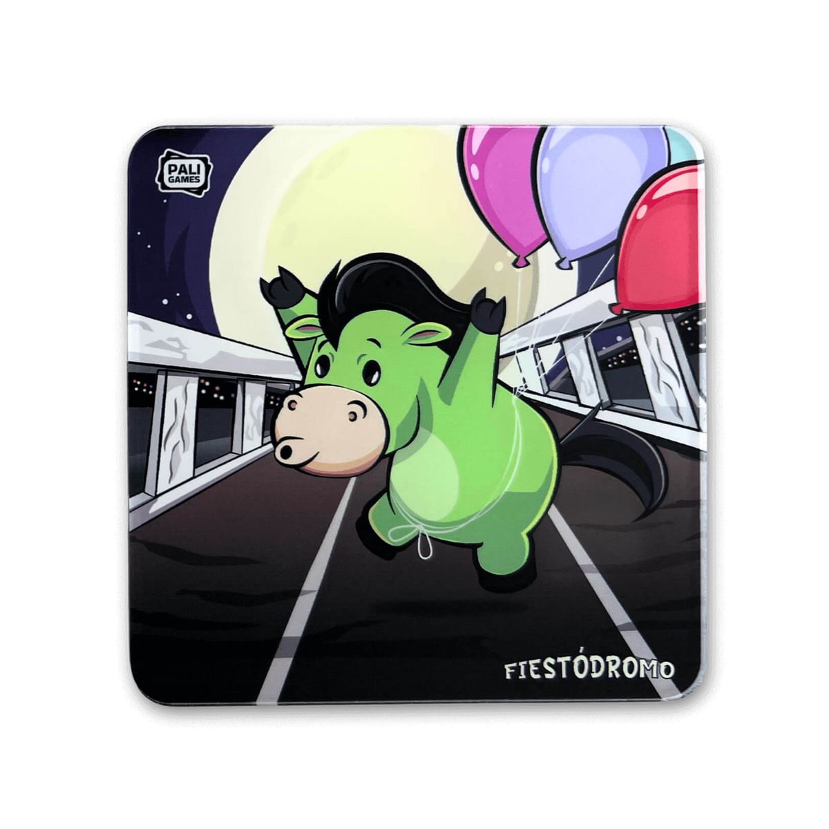 PALI GAMES - Set de 2 Posavasos - Azul y Verde - Fiestódromo