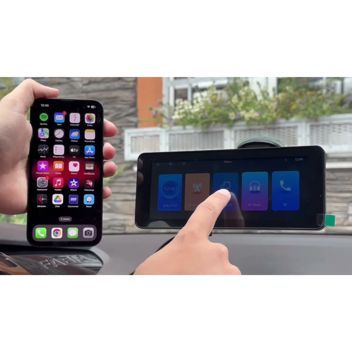 OEM - Monitor FHD CarPlay Android Auto para vehículo táctil 12 V