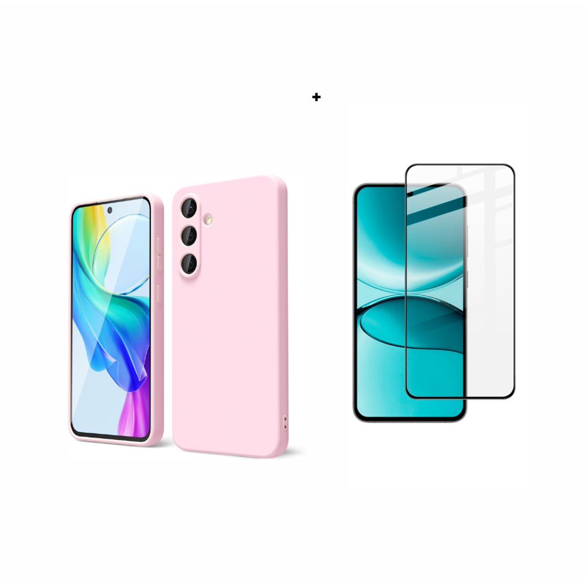 SPACE - CASE SILICONA SAMSUNG S25 FE COLOR ROSADO + MICA