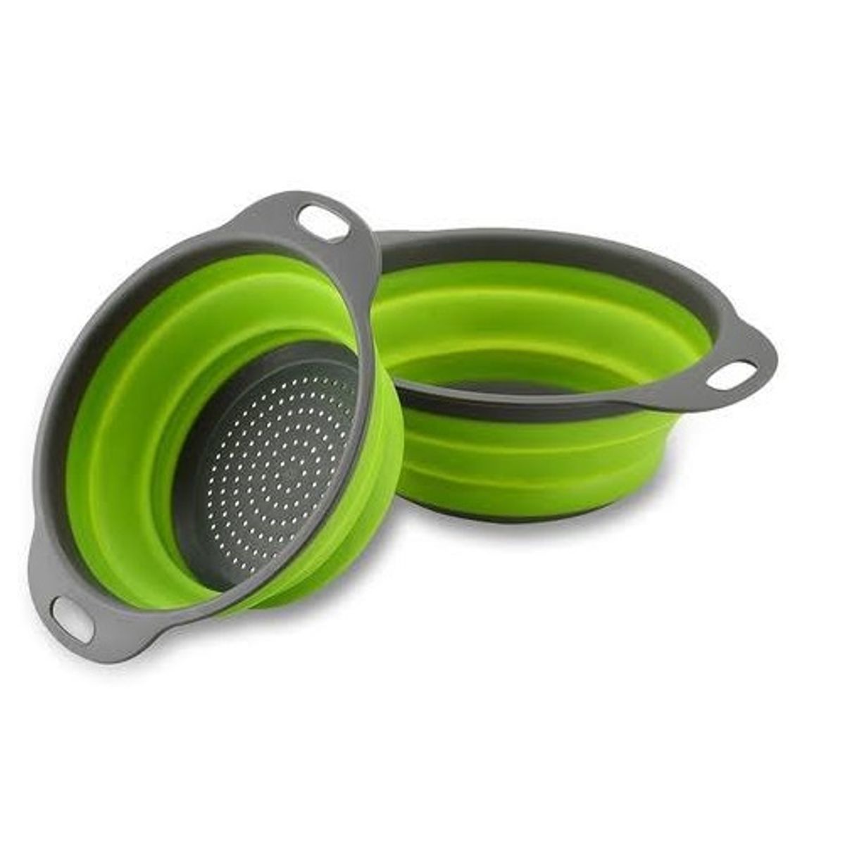 GENERICO - COLADOR PLEGABLE CIRCULAR FRUTAS Y VERDURAS VERDE