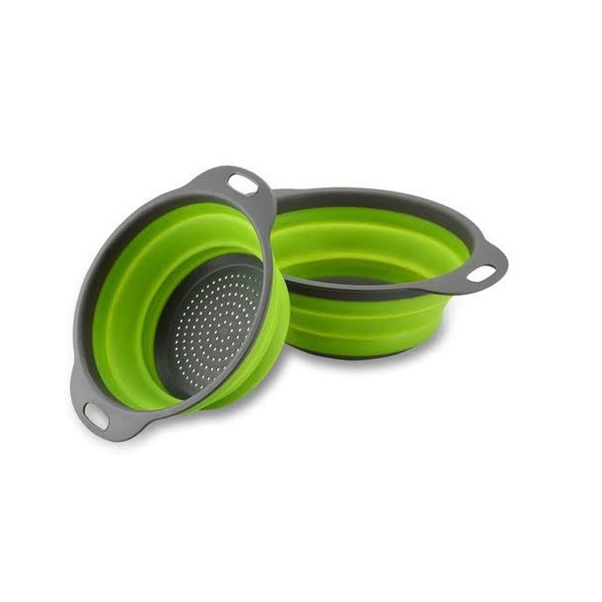 GENERICO - COLADOR PLEGABLE CIRCULAR FRUTAS Y VERDURAS VERDE