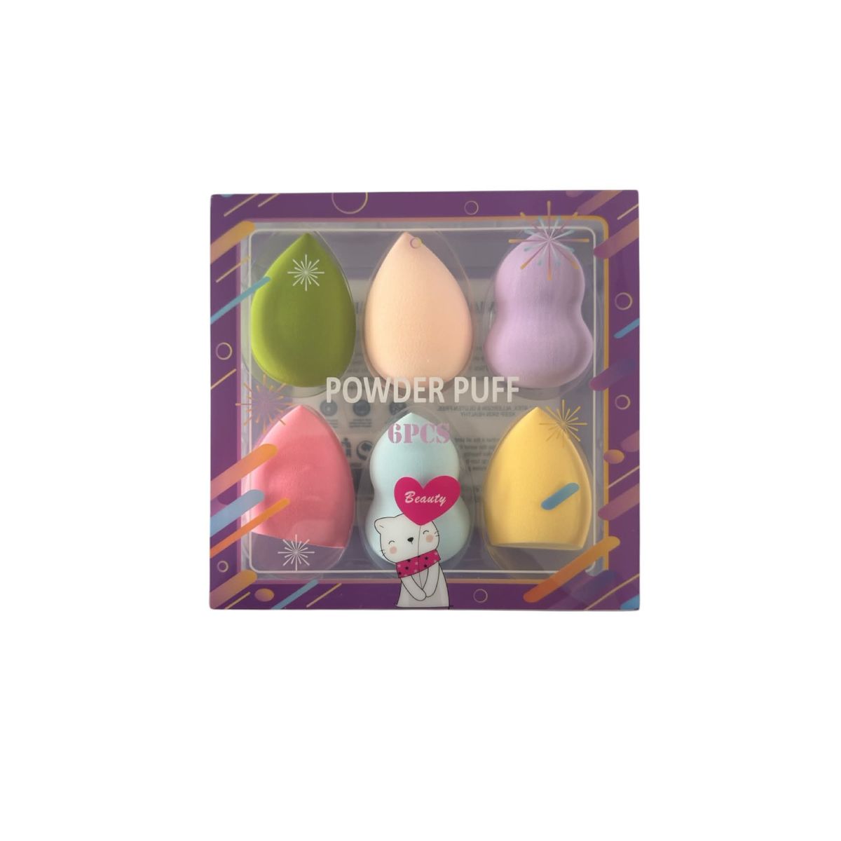 GENERICO - Set de 6 Esponjas de Maquillaje Beauty Blender