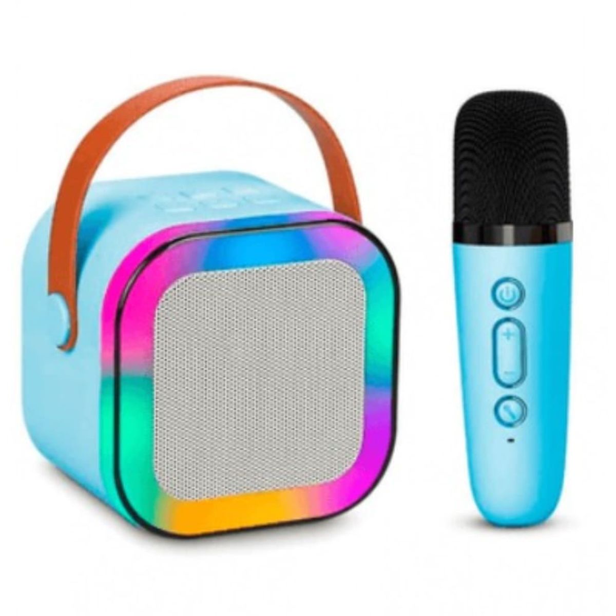 GENERICO - Mini Parlante Karaoke Portatil Bluetooth Led Con Microfono Inalambrico