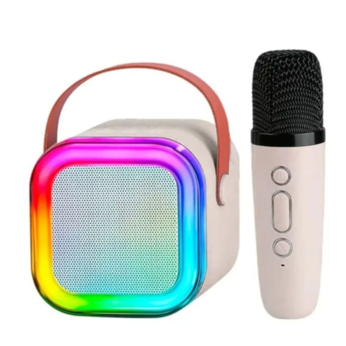 GENERICO - Mini Parlante Karaoke Portatil Bluetooth Led Con Microfono Inalambrico