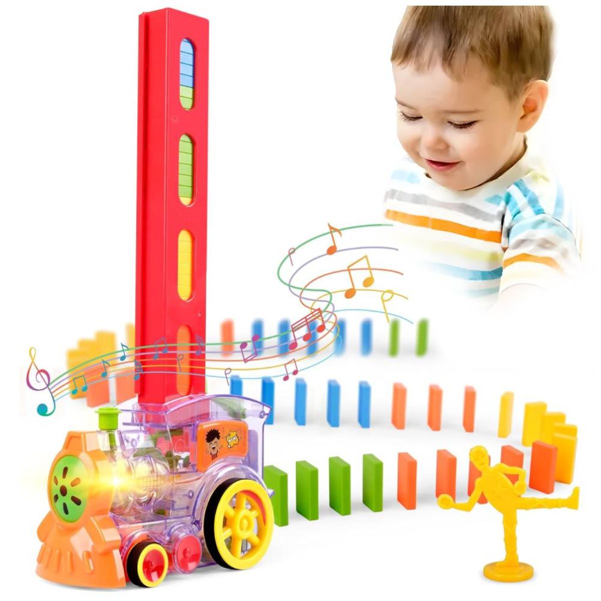 GENERICO - Tren de Dominó Eléctrico Didáctico Musical