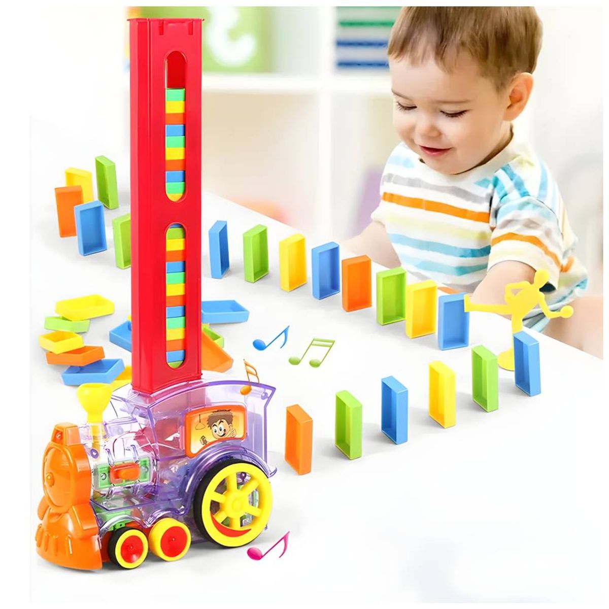 GENERICO - Tren de Dominó Eléctrico Didáctico Musical