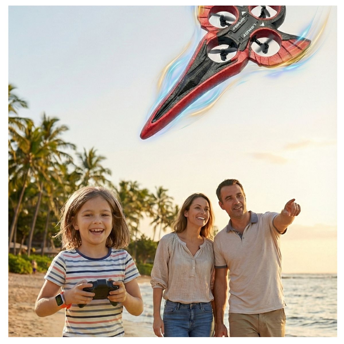 GENERICO - Avión Aerojet Espada con Control para NIños Sensor Manual Bateria + Accesorios