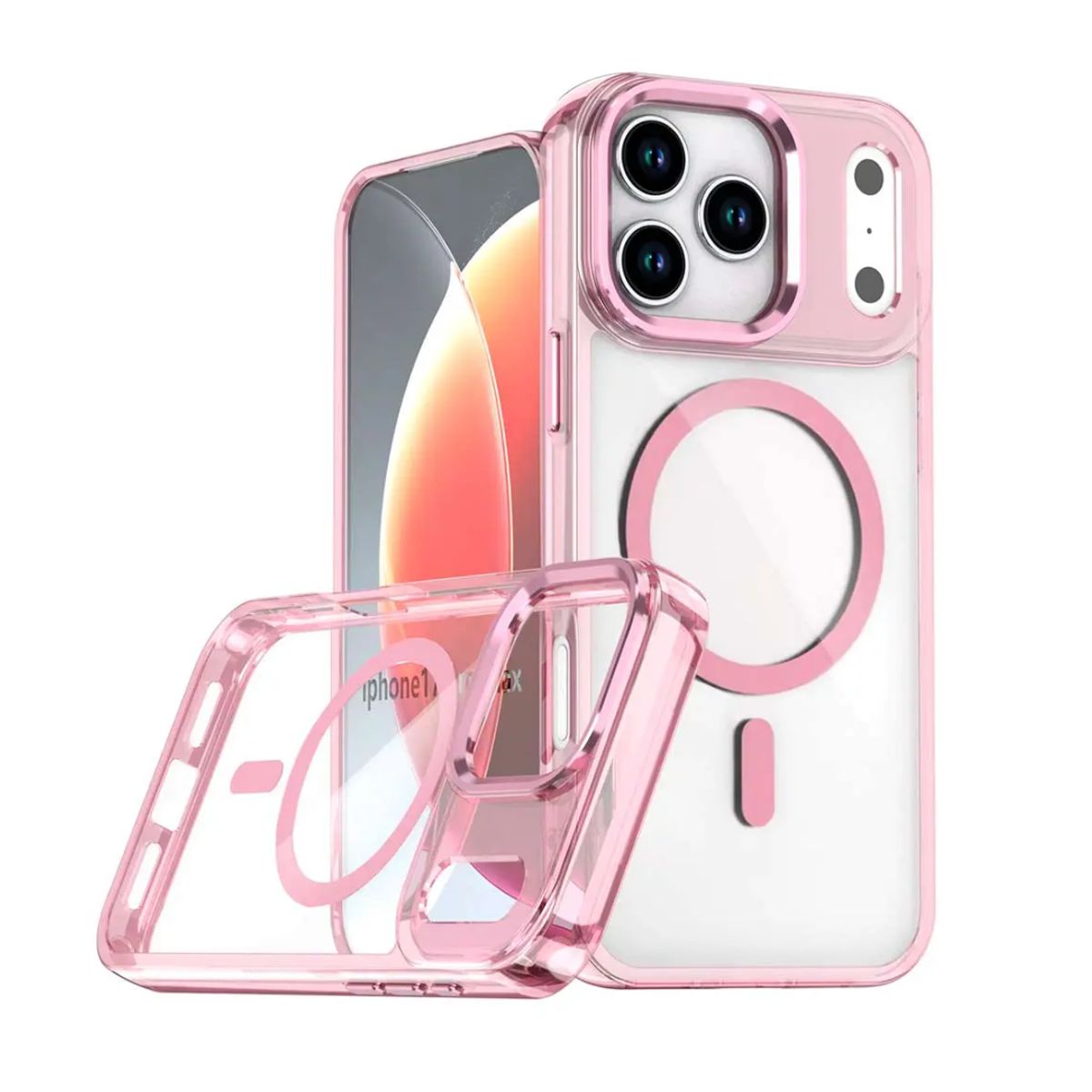 CASE - CASE CON PARANTE PARA IPHONE 17 PRO MAX - ROSADO