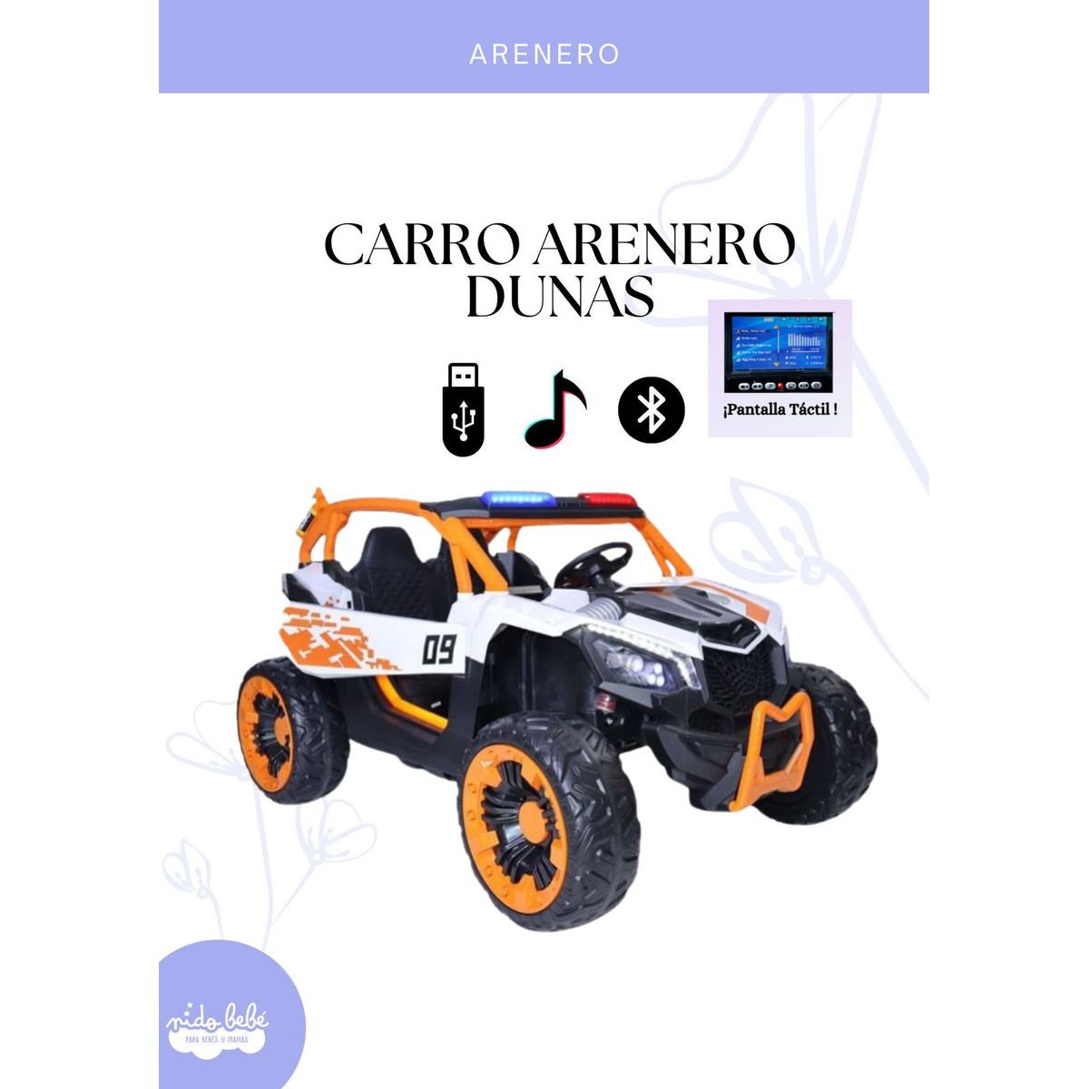 GENERICO - Carro arenero Duna 4x4 - Color ORANGE