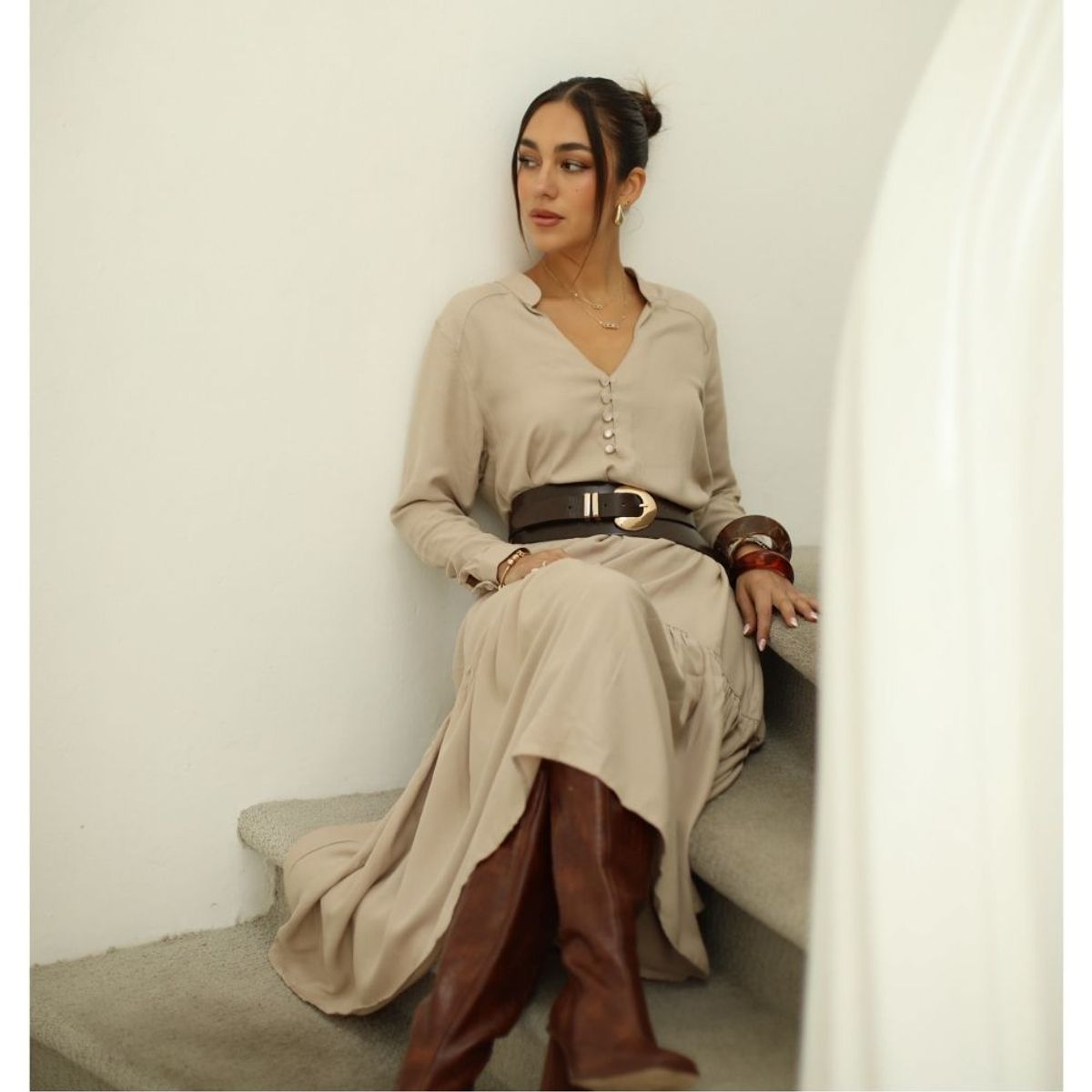 BETWEEN US - Vestido largo Boho Naira