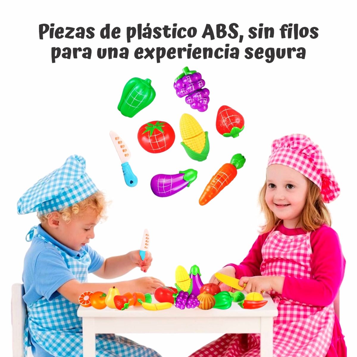 KIDS - Kit de Frutas y Verduras para Cortar – Set 26 Piezas