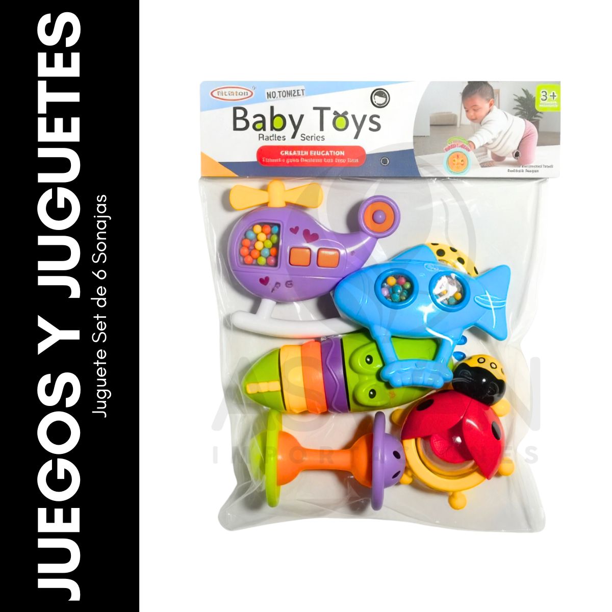 GENERICO - Juguete Set de 6 Sonajas