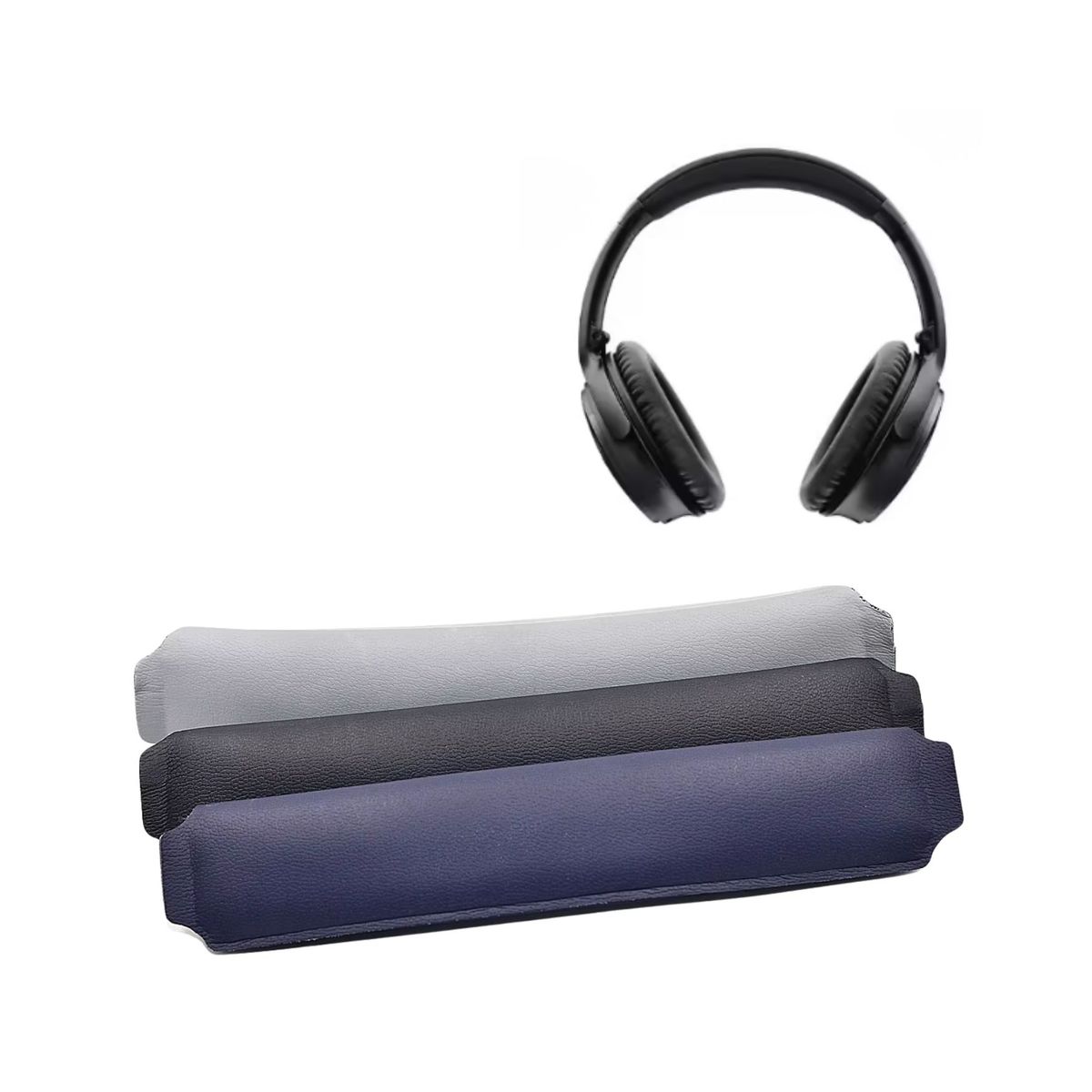 GENERICO - Cojín de Vincha para Bose Qc25 Qc35 QC35II Fácil Instalación Negro