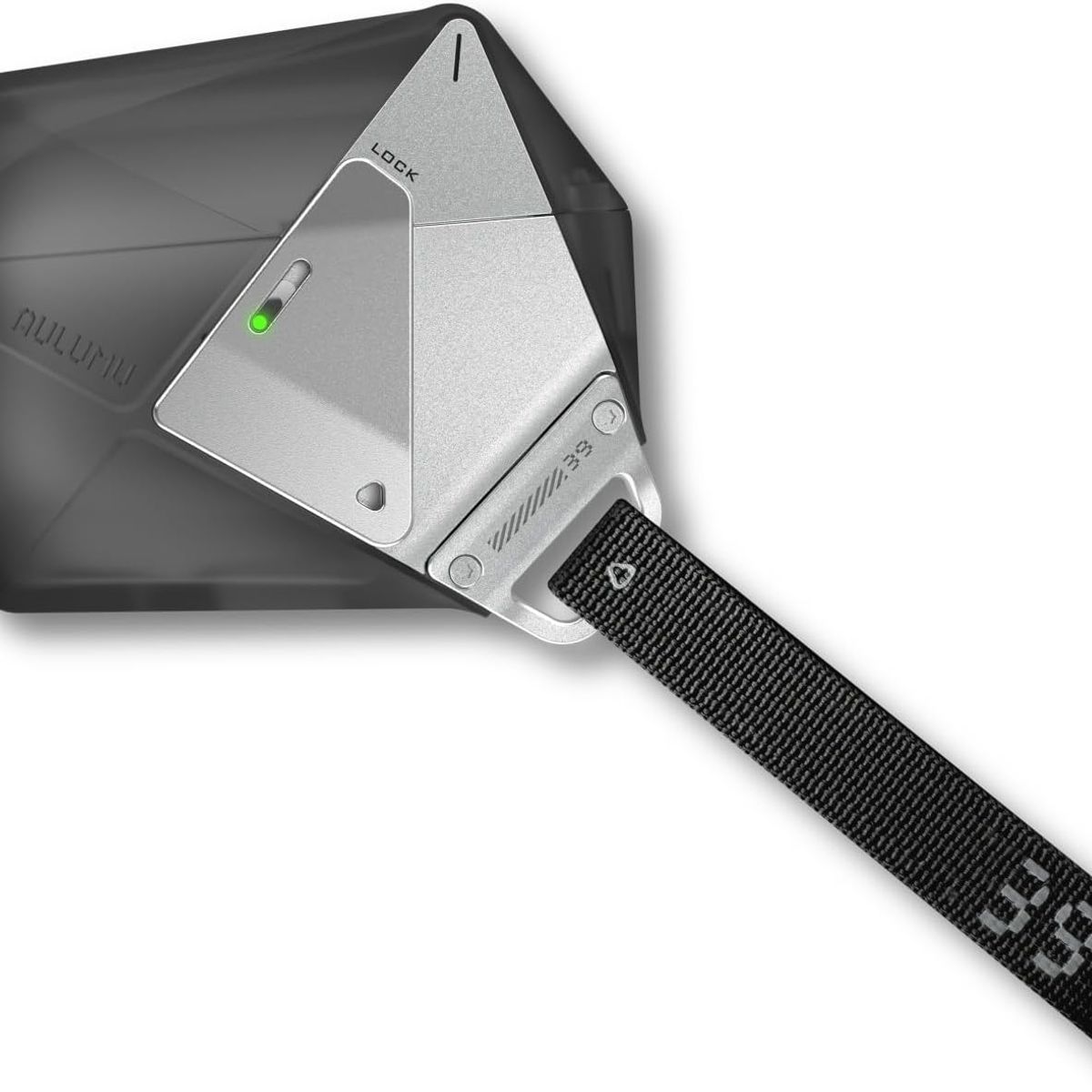 AULUMU - Case Futurista AirPods Pro 3 Aulumu Diseño Geométrico Con Hebilla Gris Oscuro