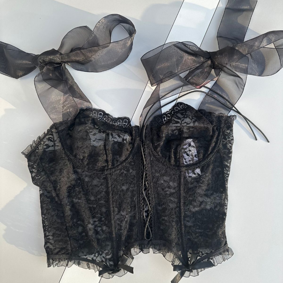 XIRAMA - Corset Encaje Serena Negro