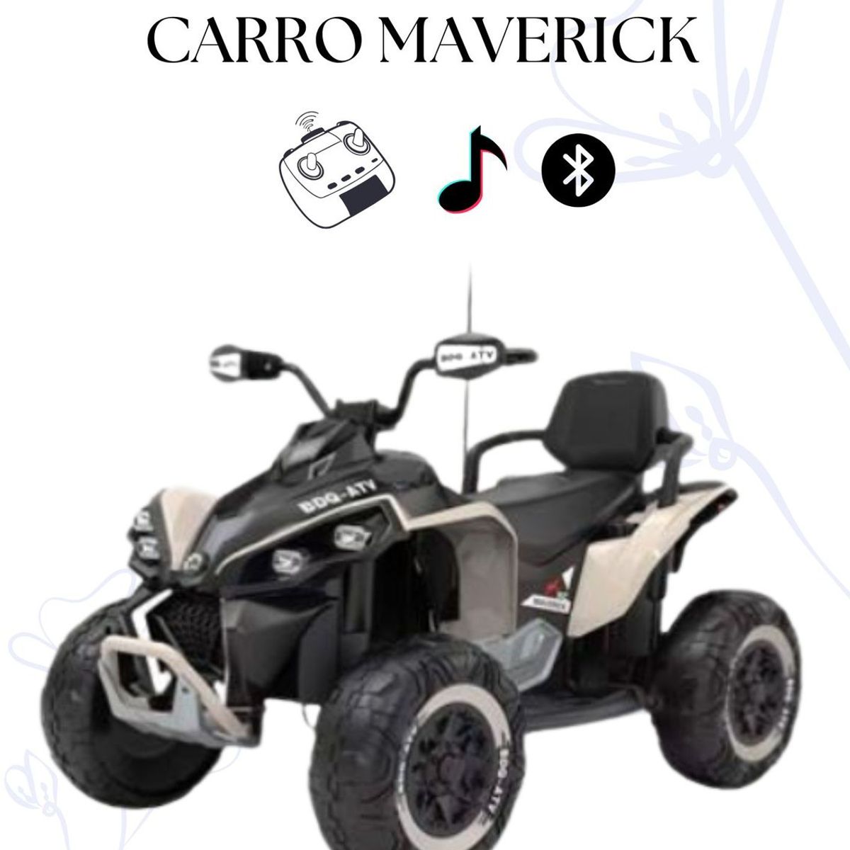 GENERICO - CARRO ATV ELECTRICO MAVERICK PARA NIÑOS - MODELO GRIS
