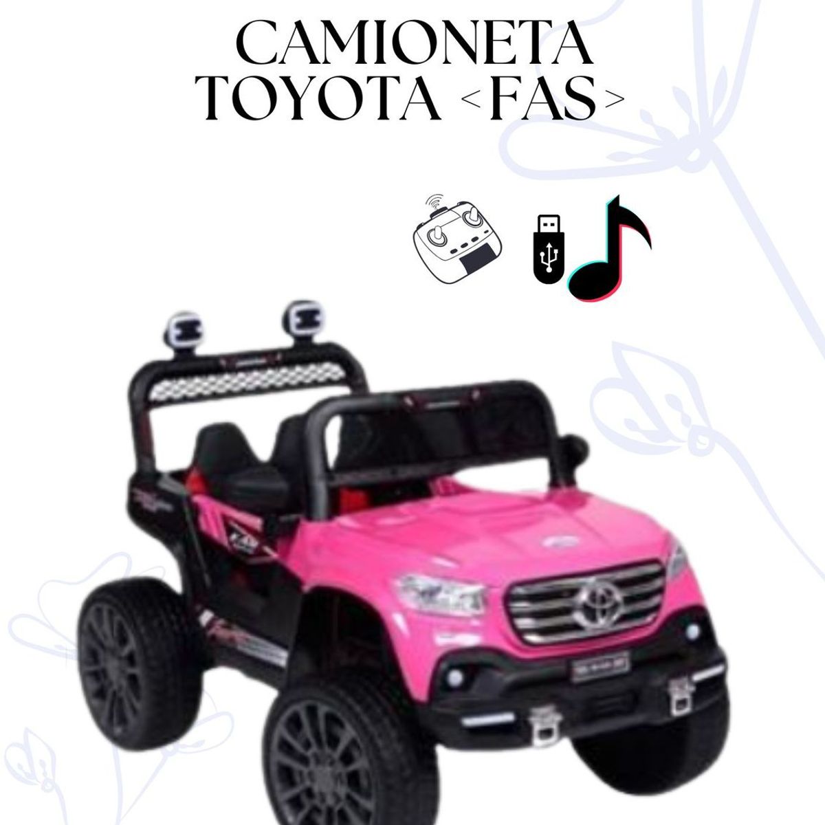 GENERICO - CAMIONETA TOYOTA FAS PARA NIÑOS - COLOR ROSADO