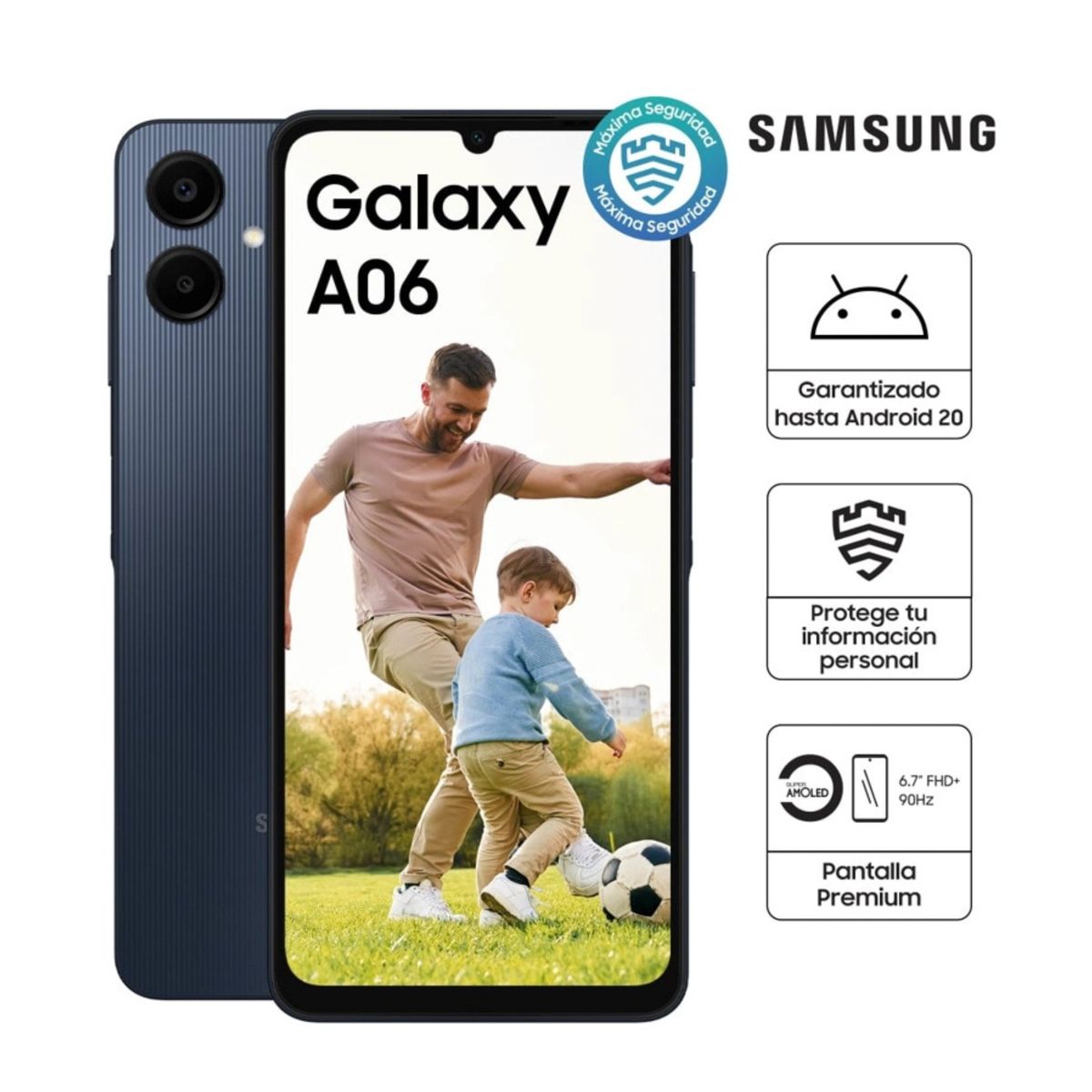 SAMSUNG - SAMSUNG GALAXY A06 4GB RAM 128GB - BLACK