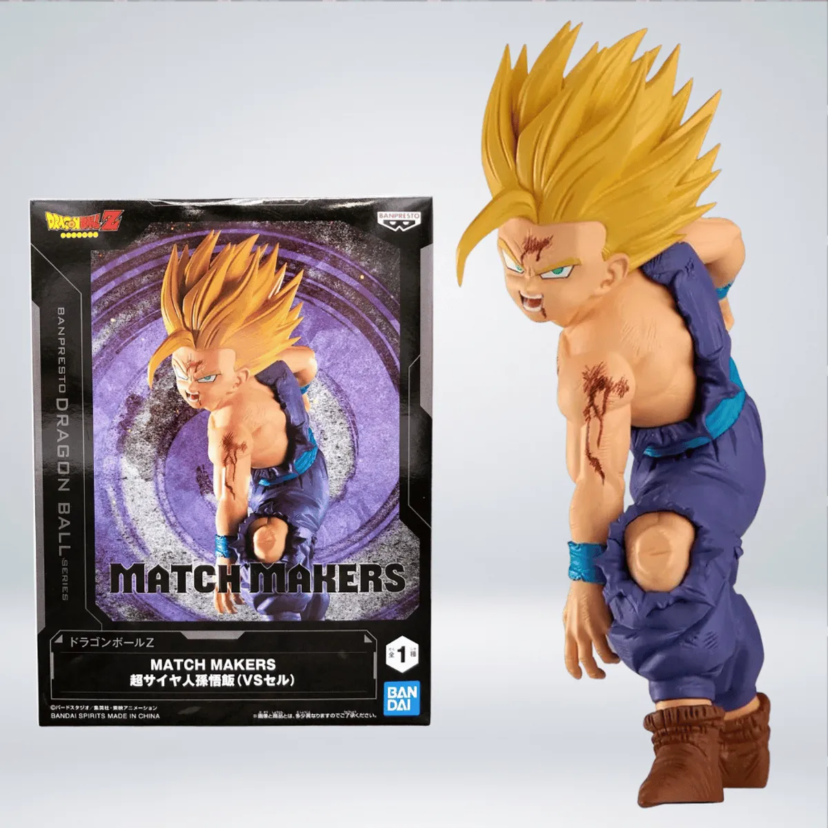 BANDAI NAMCO - FIGURAS BANPRESTO DBZ - MATCH MAKERS  GOHAN SUPER SAIYAN VS CELL