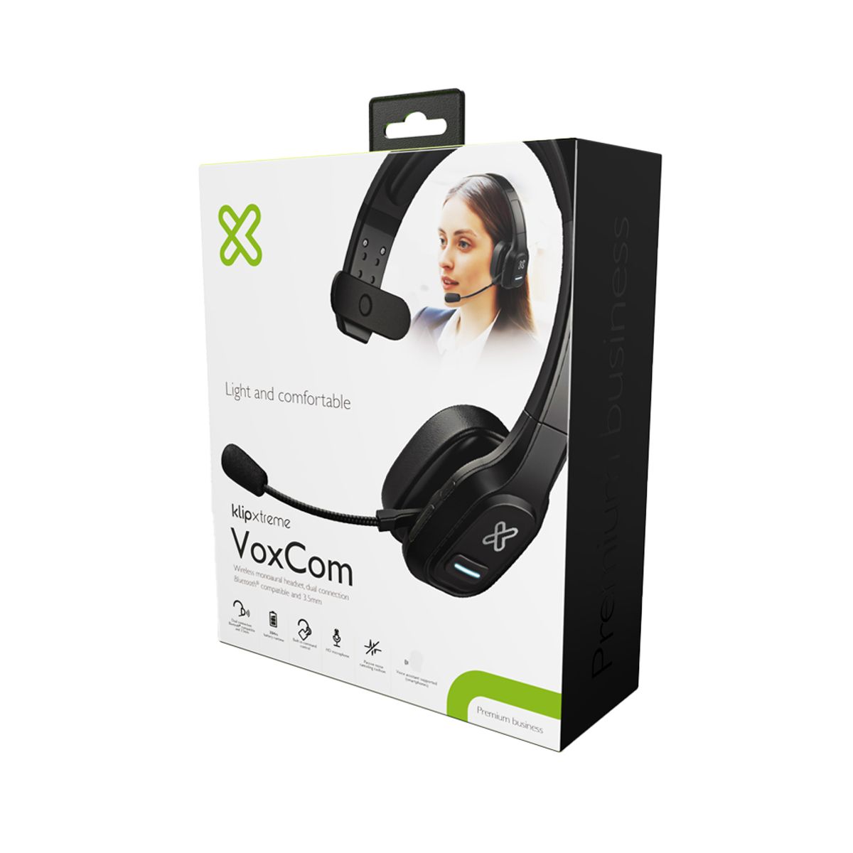 KLIP XTREME - Klip Xtreme Kch-750 Headset Inalámbrico Mono Dual Para Conferencias Y Audio En Casa