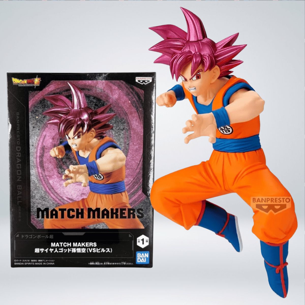 BANDAI NAMCO - FIGURAS BANPRESTO DBZ - MATCH MAKERS SUPER SAIYAN GOD SON GOKU VS BEERUS