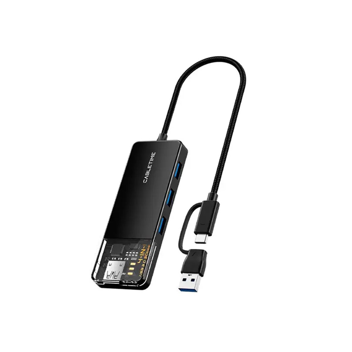 GENERICO - Adaptador Hub Usb-C Cabletime Cb03B 5Gbps: Conexión Rápida Y Eficiente Para Tus Dispositiv