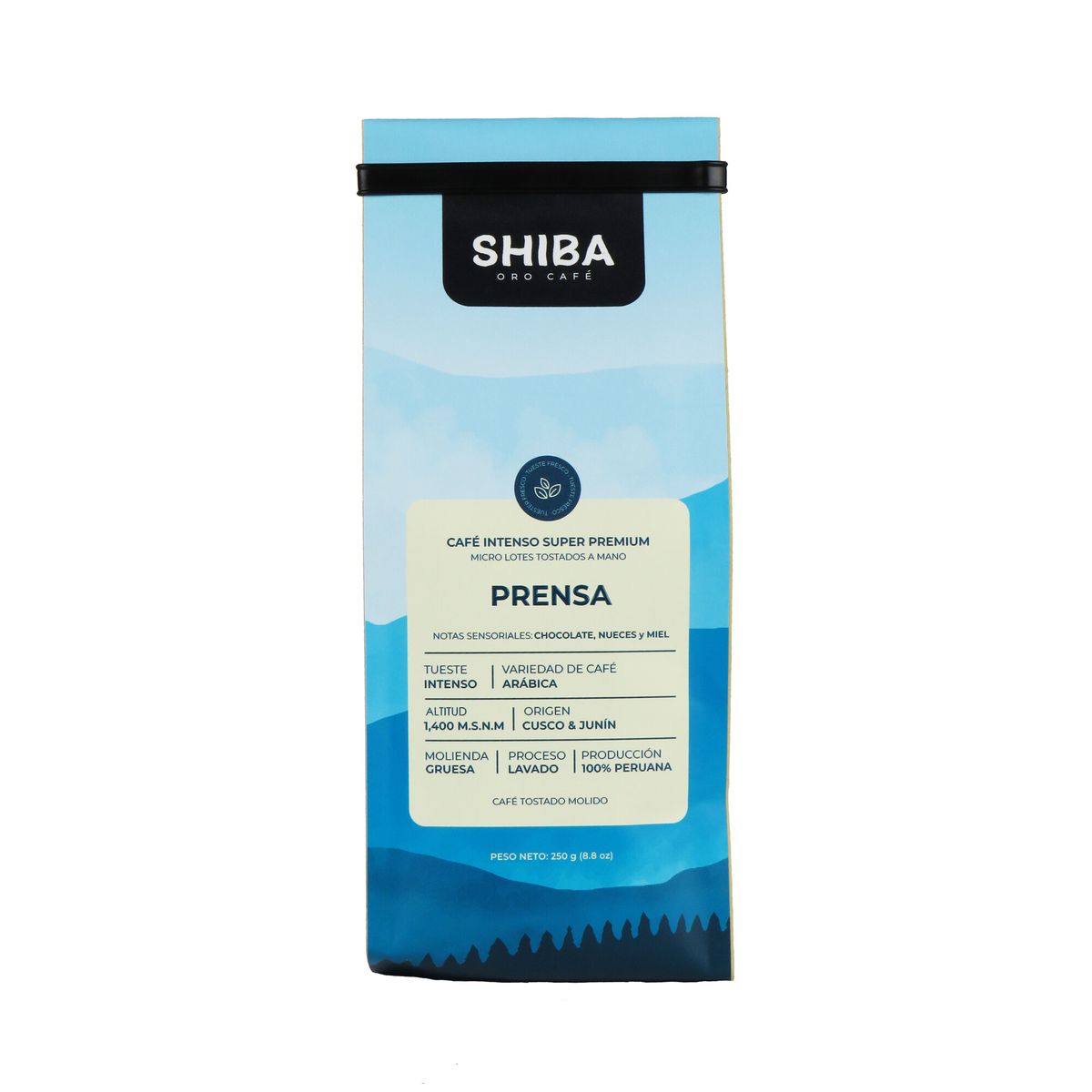 GENERICO - Café Intenso Super Premium Prensa Molienda Gruesa SHIBA 250 g