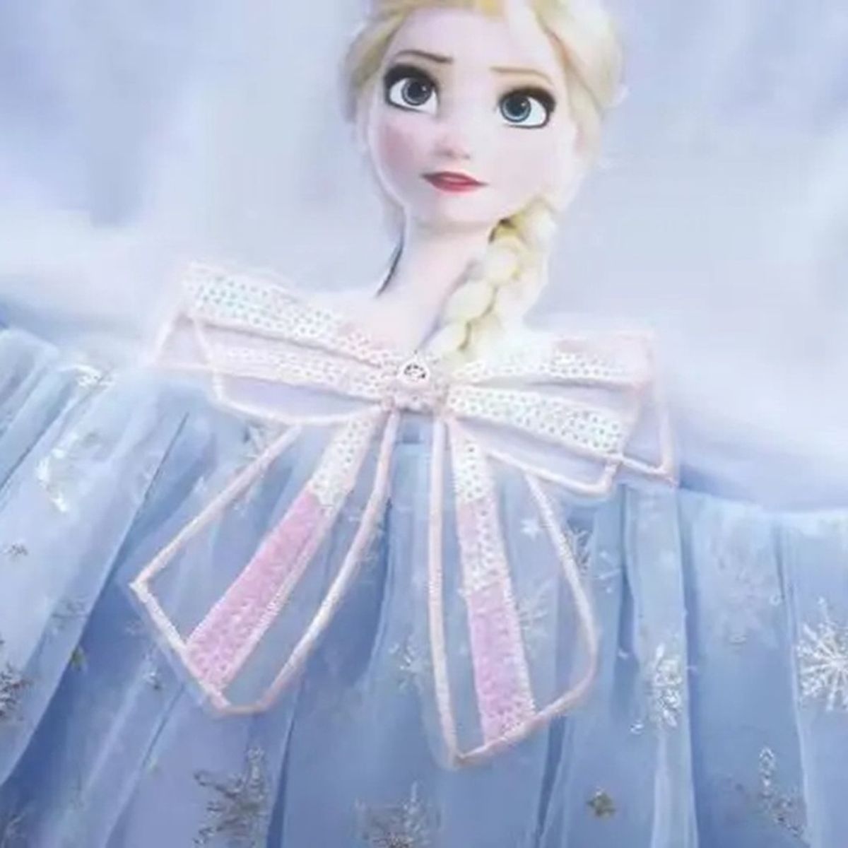 GENERICO - Vestido  Princesa  Sky Blue con  Lazo Niñas Disfraz Regalo Navidad Genieka