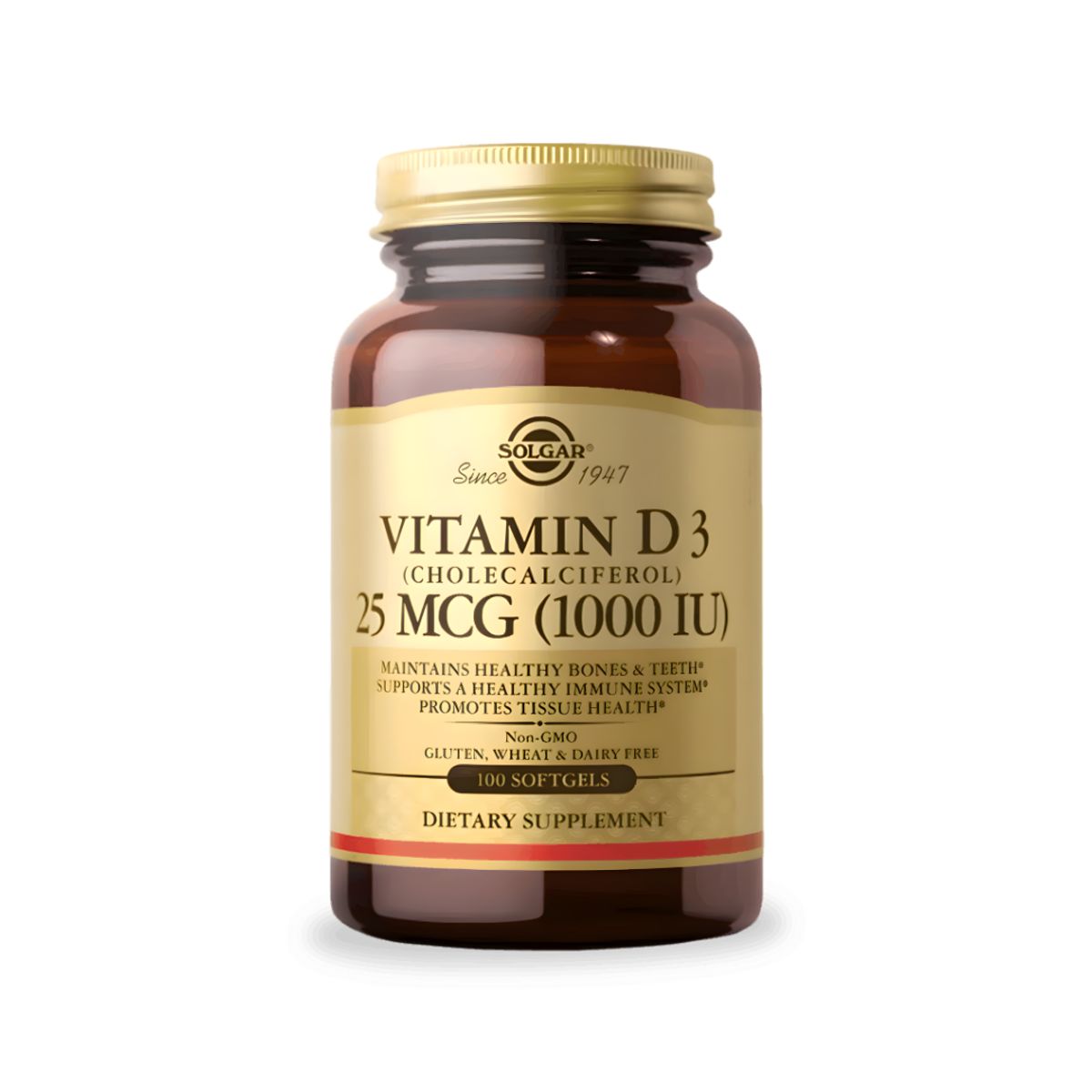 SOLGAR - PACK X 02 - Vitamina D3 Solgar - 25 MCG (1000IU) 100 cápsulas