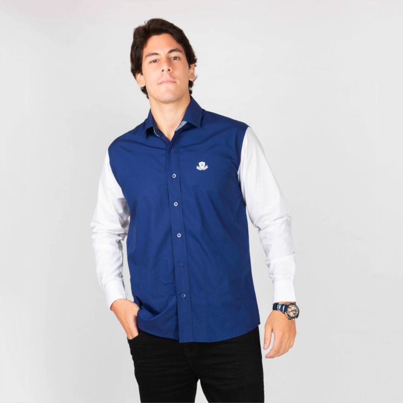 GENERICO - Camisa Manga Larga Piero Biani Hombre AlgodÃ³n..