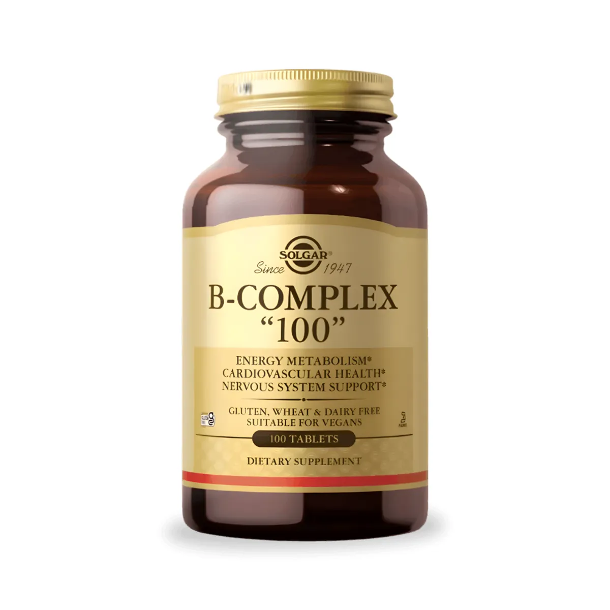 SOLGAR - PACK X 02 B-COMPLEX 100 Solgar Complejo B - 100 cápsulas