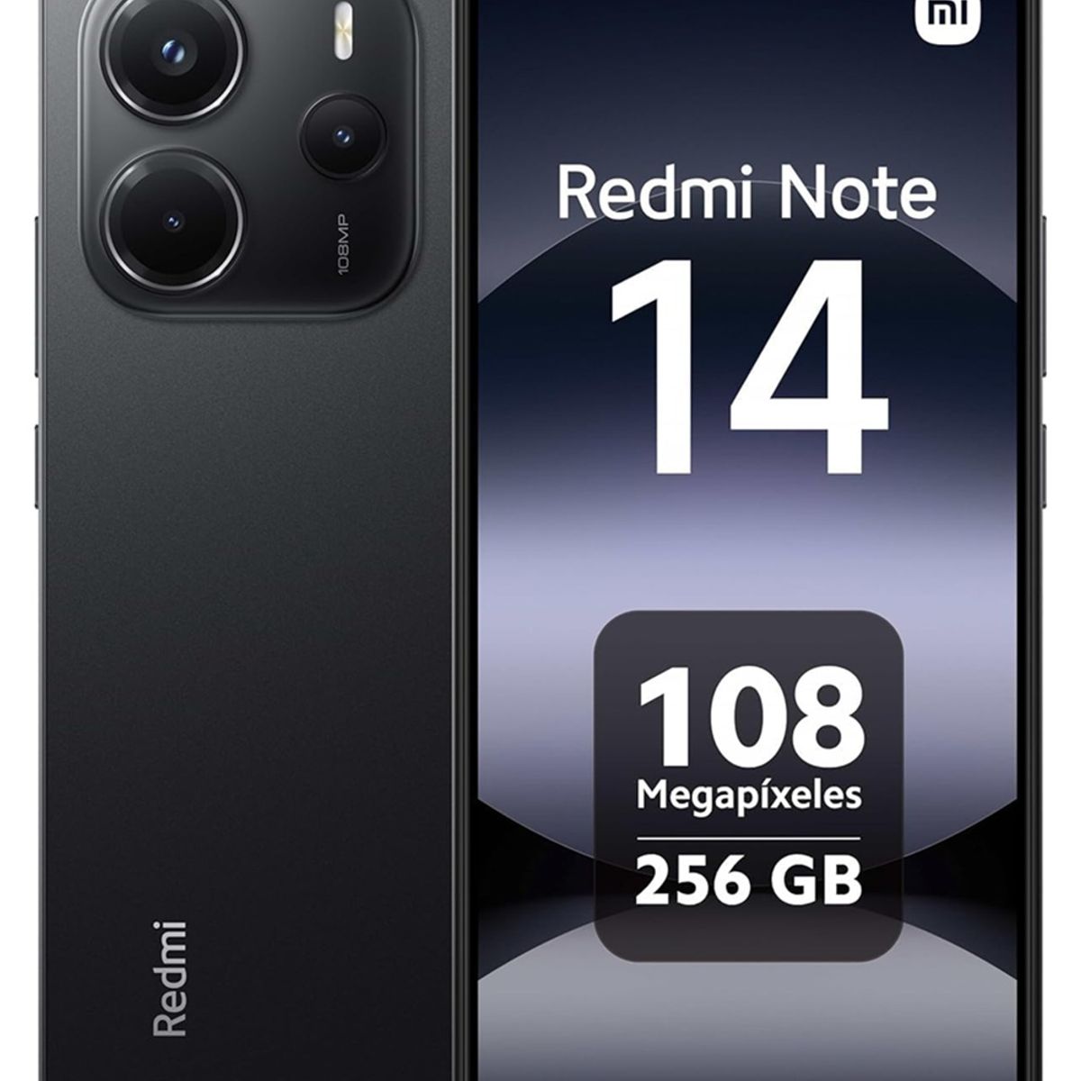 XIAOMI - XIAOMI REDMI NOTE 14  NEGRO OCASO 8GB (16GBRAM EXT) + 256GB ROM CAMARA 108MP AI 5500 mAh 6.67 AM