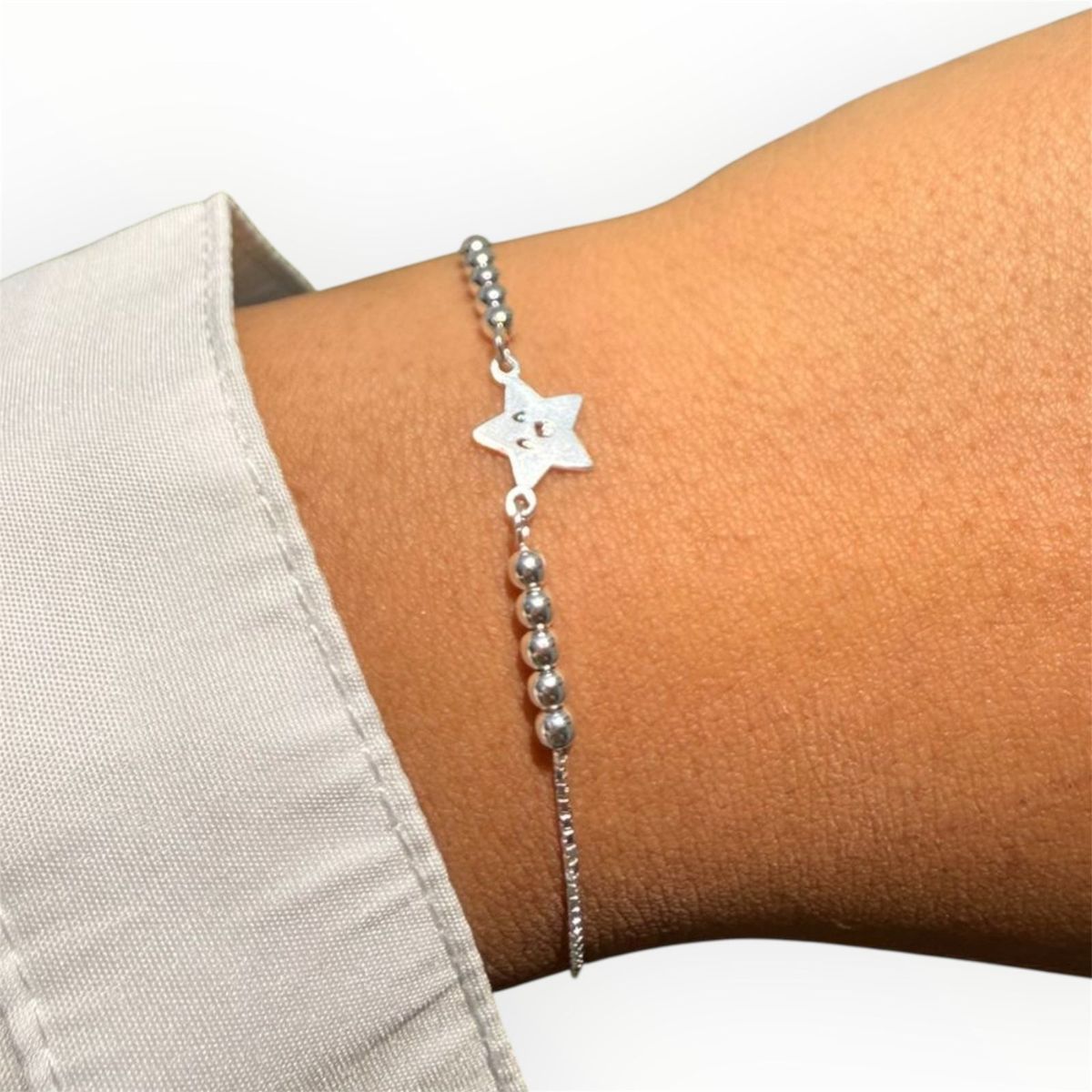 JOYERIA D'PILMER - PULSERA DE PLATA ESTRELLITA