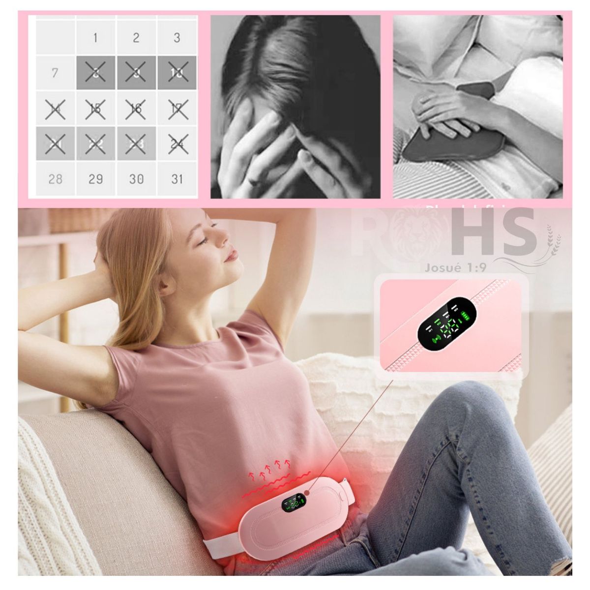 OEM - Cinturón Térmico Inteligente Para Colicos Menstruales