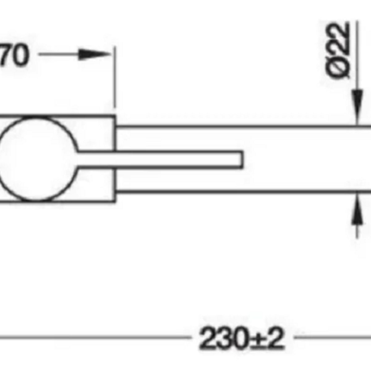 GENERICO - Grifocaño De Pared De Tubo Alargado Giratorio 360° Black Mate Negro
