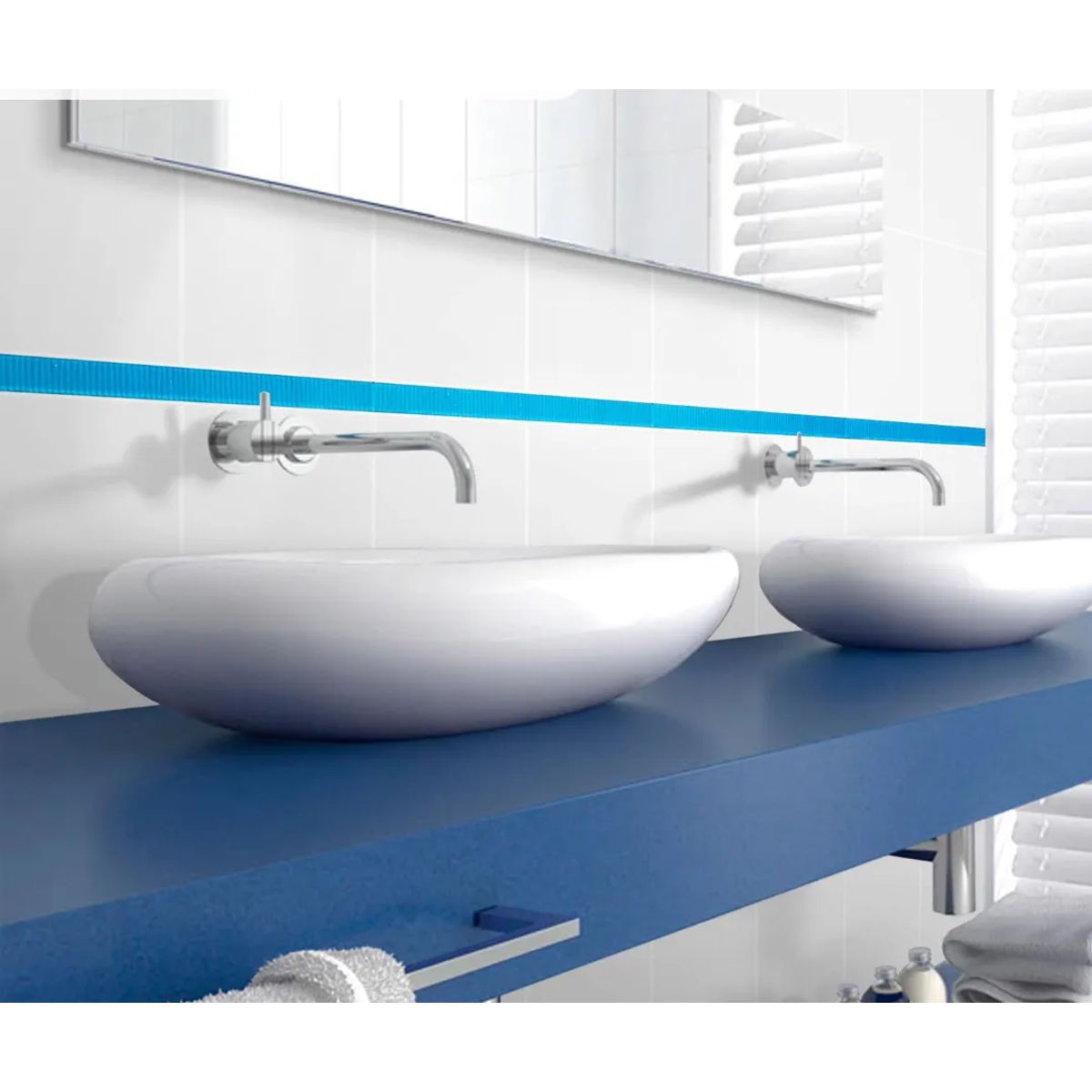 GENERICO - Grifocaño De Pared Con Pico Alargado Giratorio 360° Acero Gris Brillante