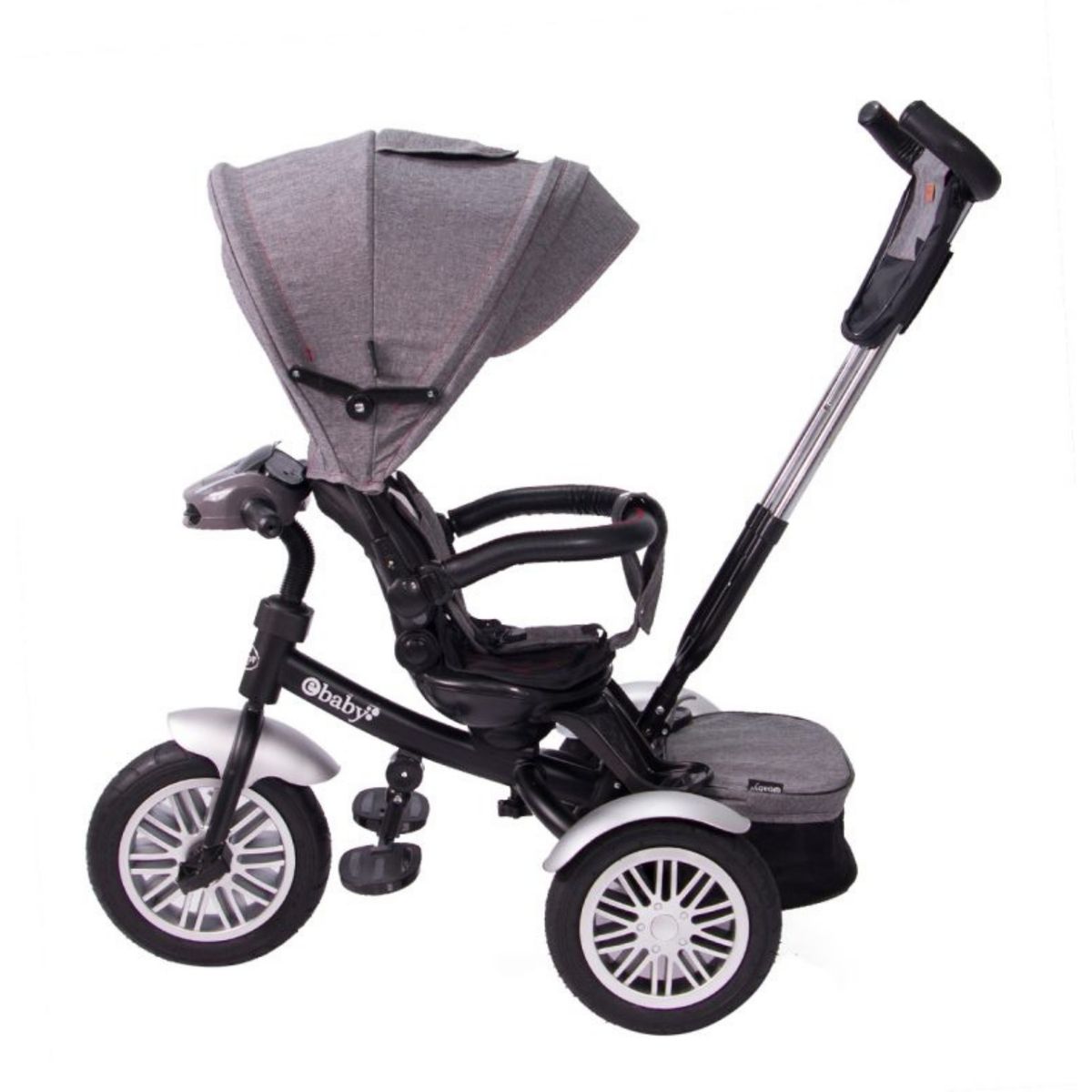 EBABY - Triciclo para niños Musical Reversible Zoe Gris