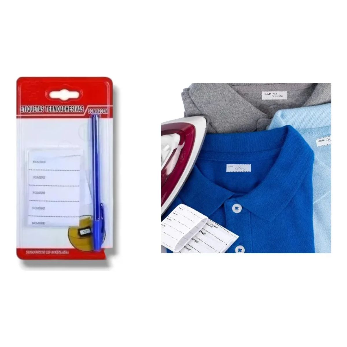 GENERICO - Marcador Ropa Niños Etiquetas Adhesivas Y Termoadhesivas
