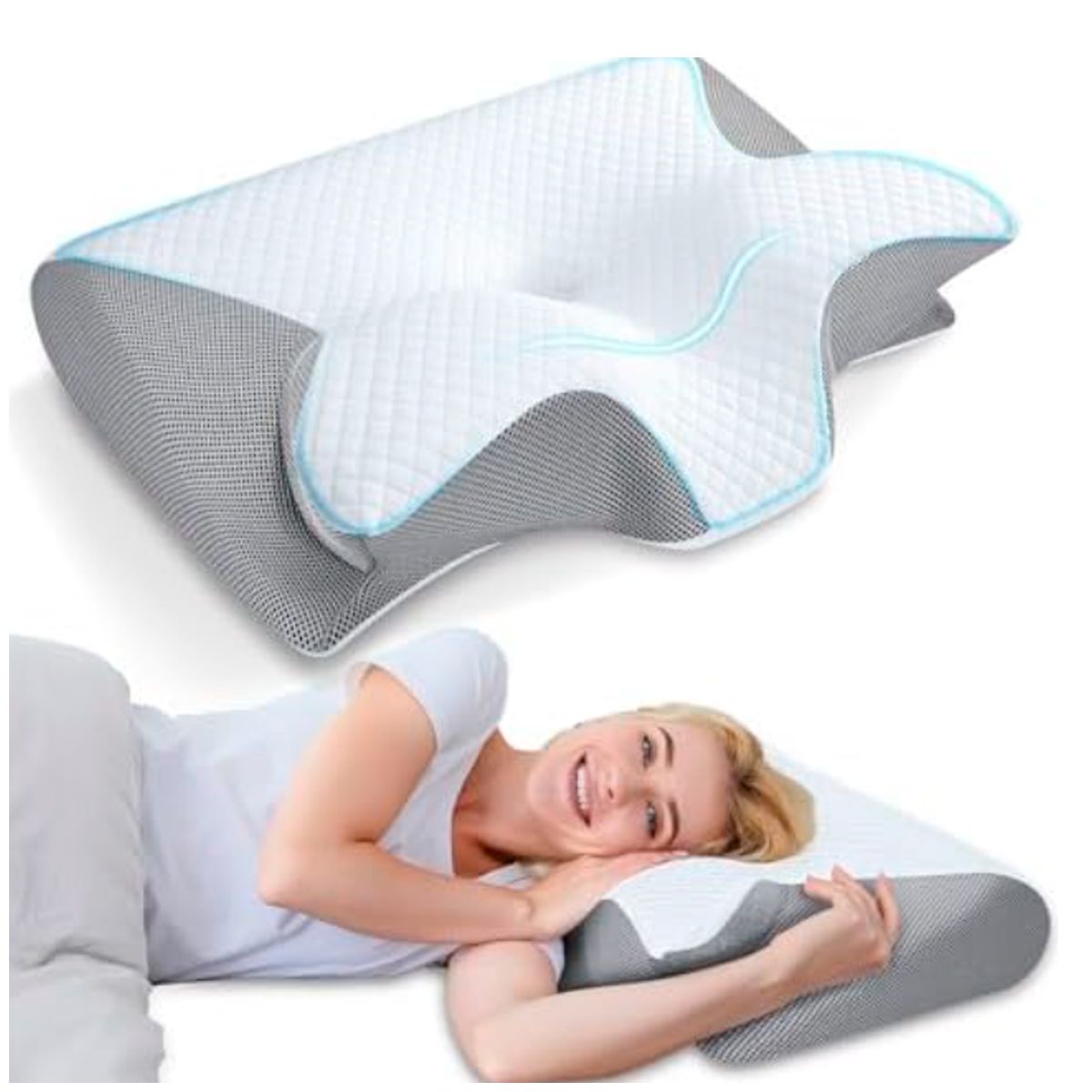 GENERICO - Almohada cervical de espuma viscoelástica