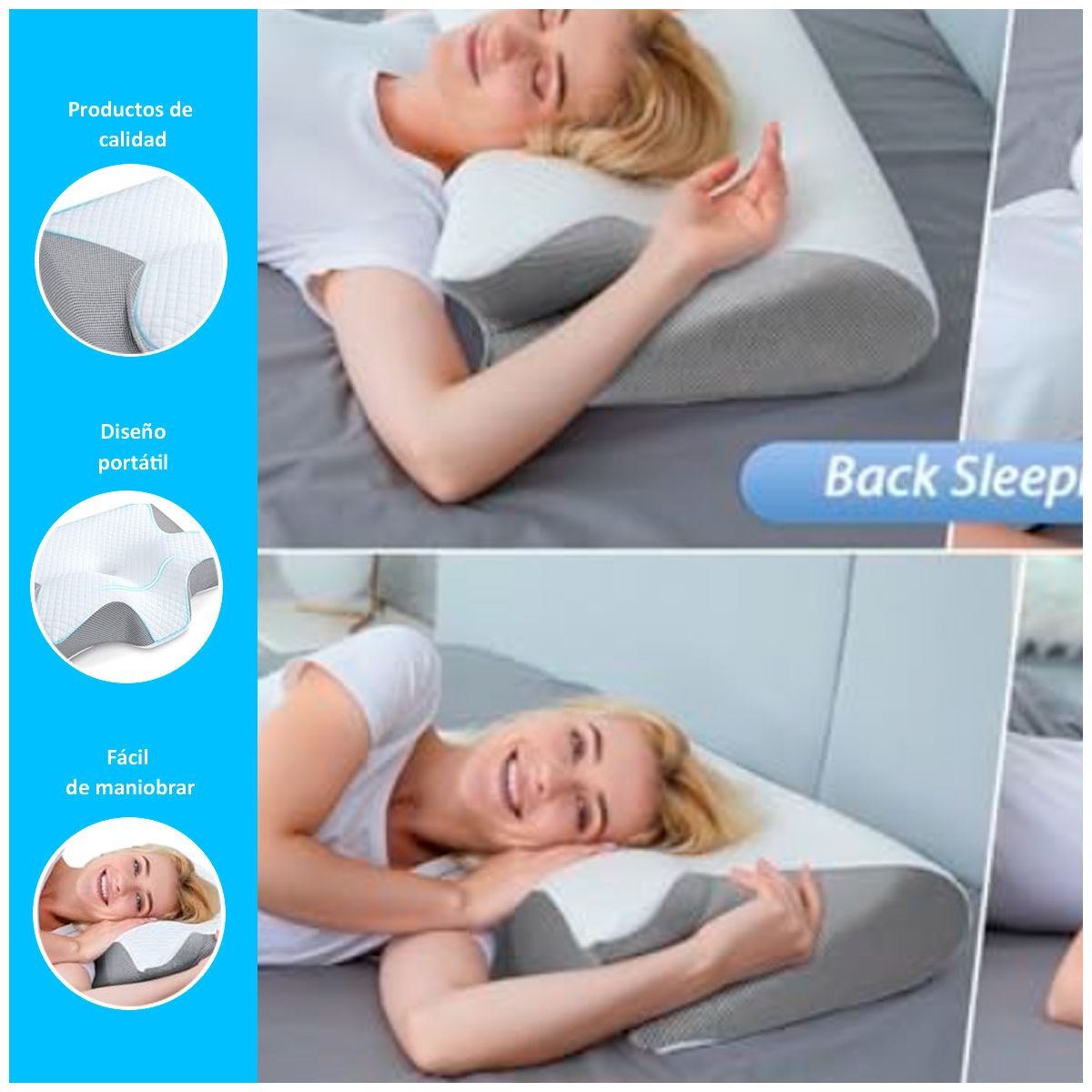 GENERICO - Almohada cervical de espuma viscoelástica