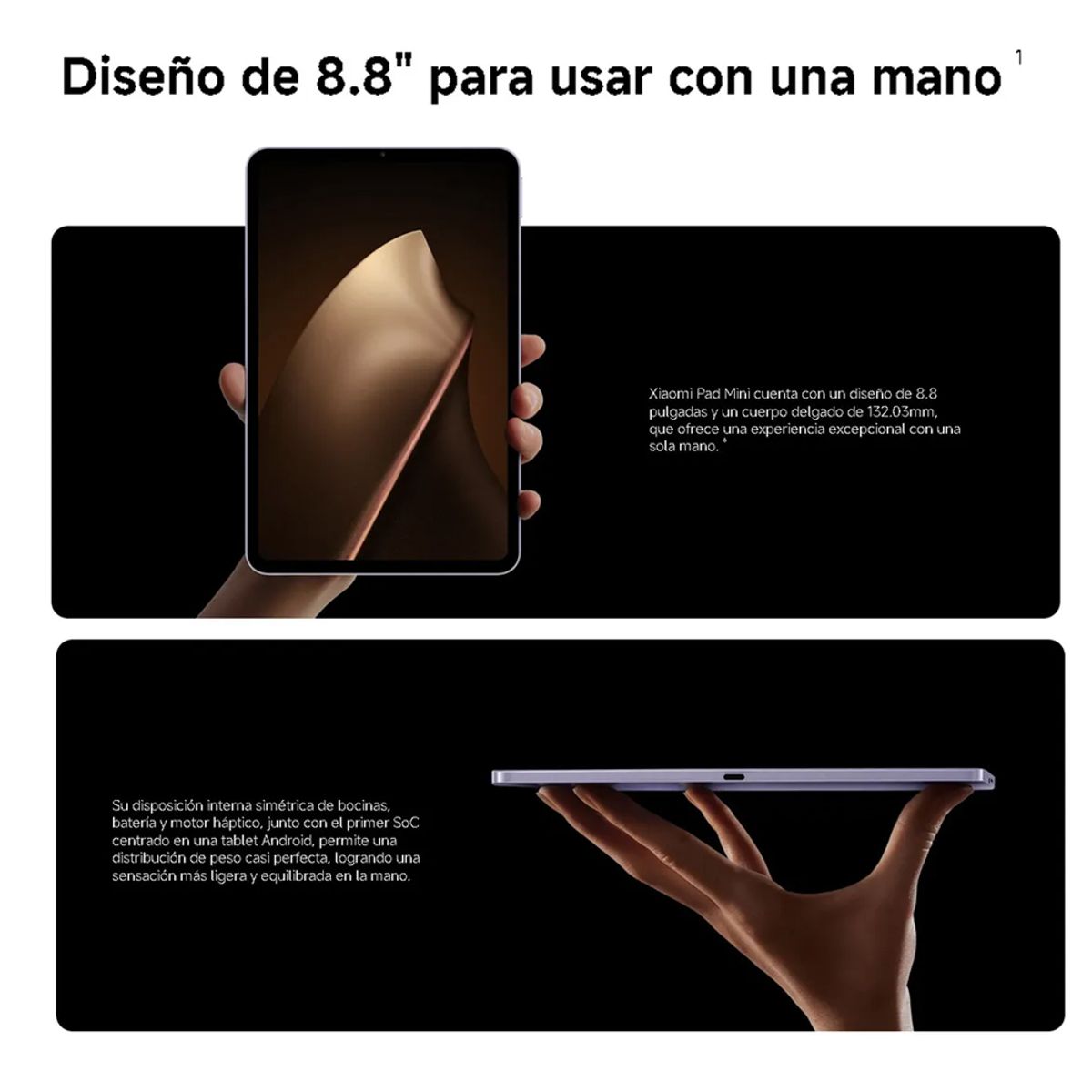 XIAOMI - Tablet Xiaomi pad mini WIFI 12GB 512GB Negro 25079RPDCG