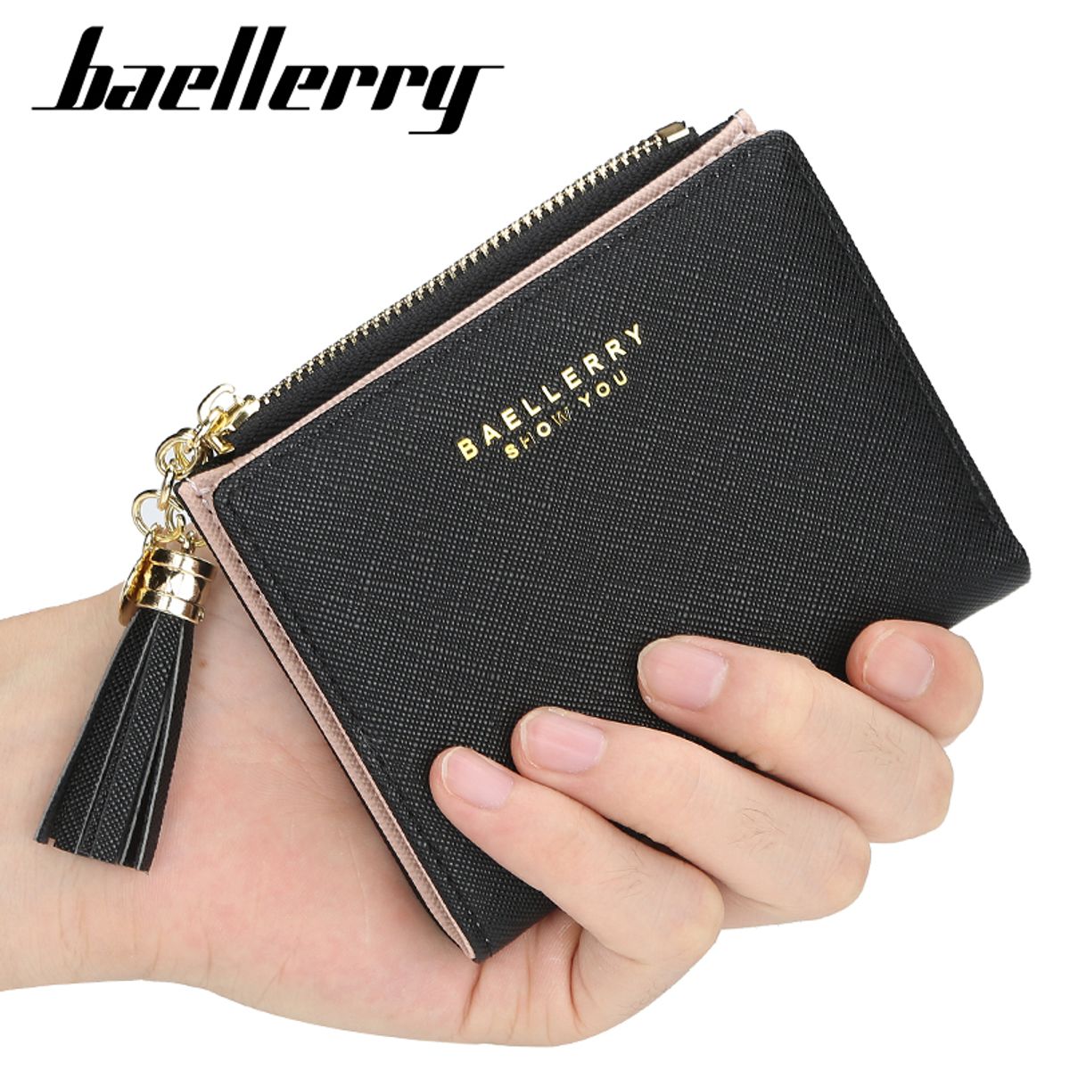 BAELLERRY - Billetera de Cuero Vegano PU para dama DR028