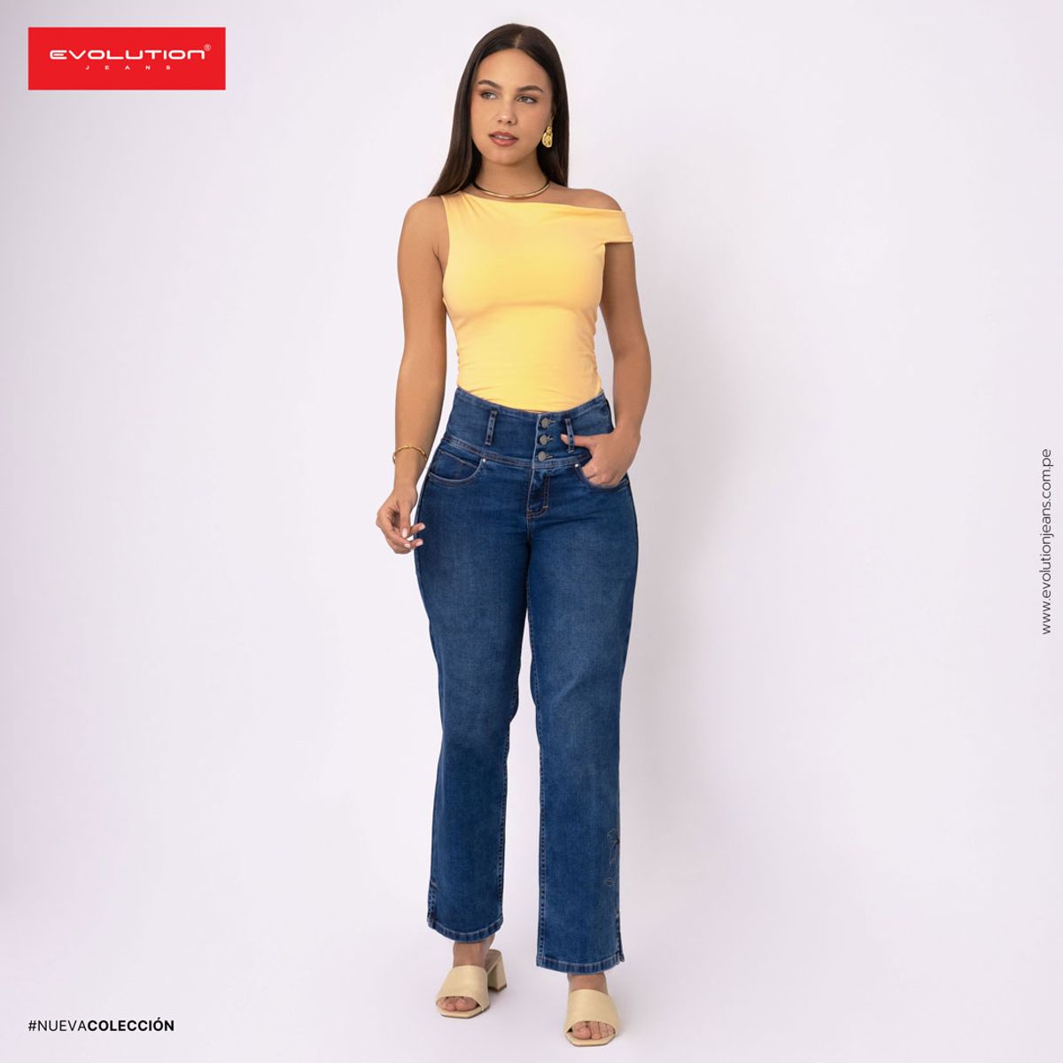 EVOLUTION - JEANS STRAIGHTLEG LILA OSCURO