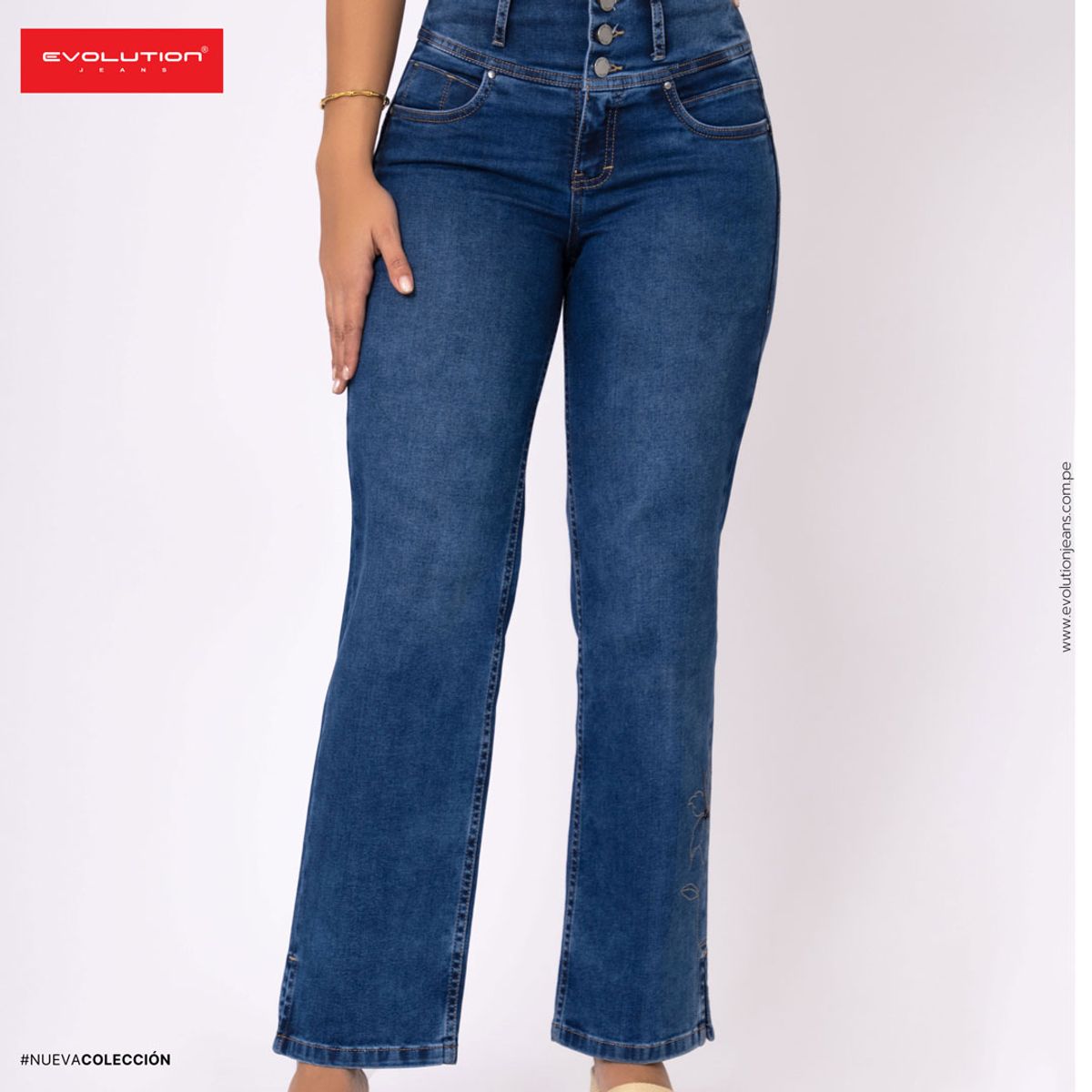 EVOLUTION - JEANS STRAIGHTLEG LILA OSCURO