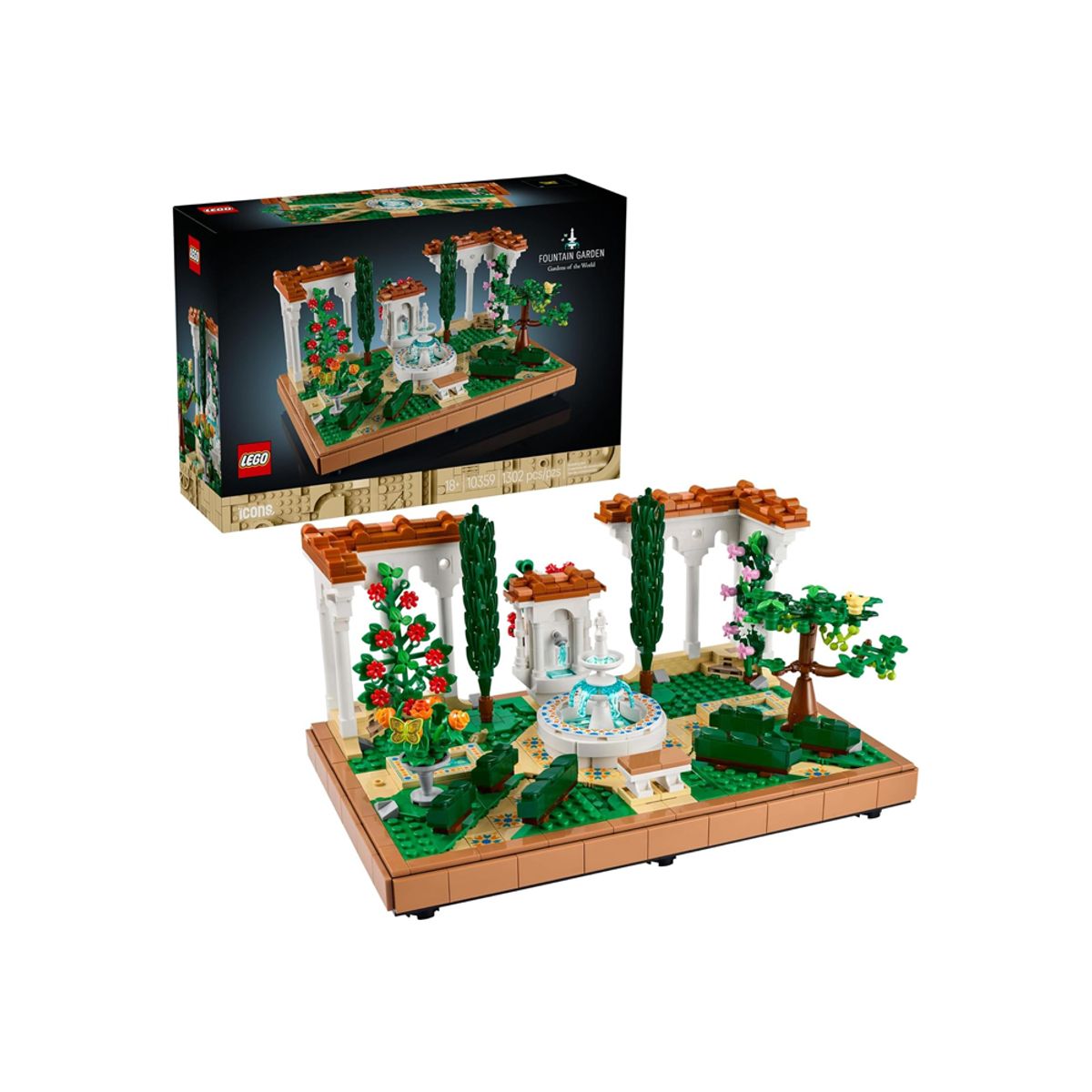 LEGO - LEGO Icons Fountain Garden Building Set 10359